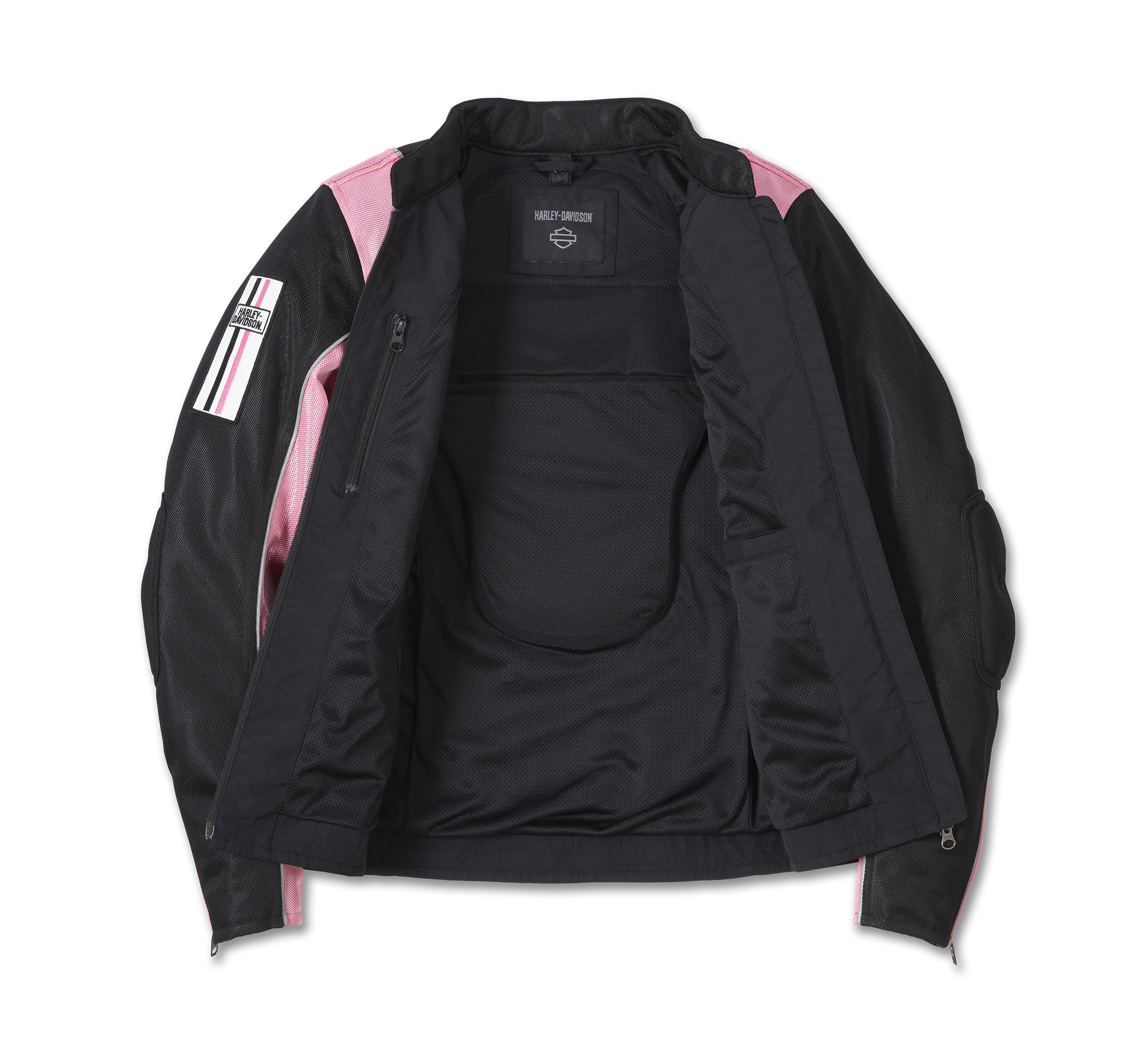 Pink and black harley davidson outlet jacket