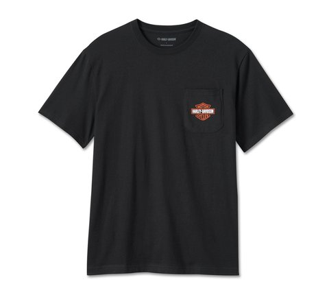 Harley-Davidson Men's Bar & Shield 3D Pocket Tee Shirt, Tannin - XL