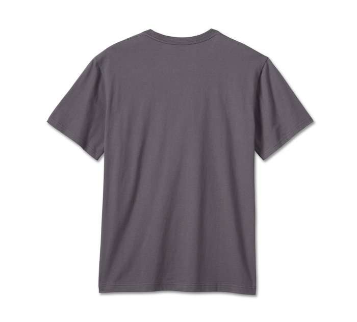 Men's Chest Pocket Short Sleeve Distressed Mesh T-Shirt