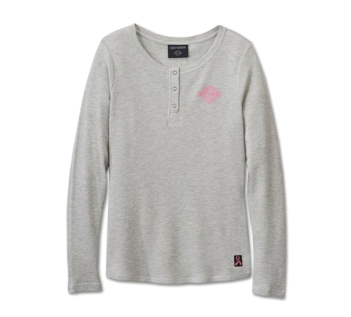 Women's Pink Label Long Sleeve Henley 1