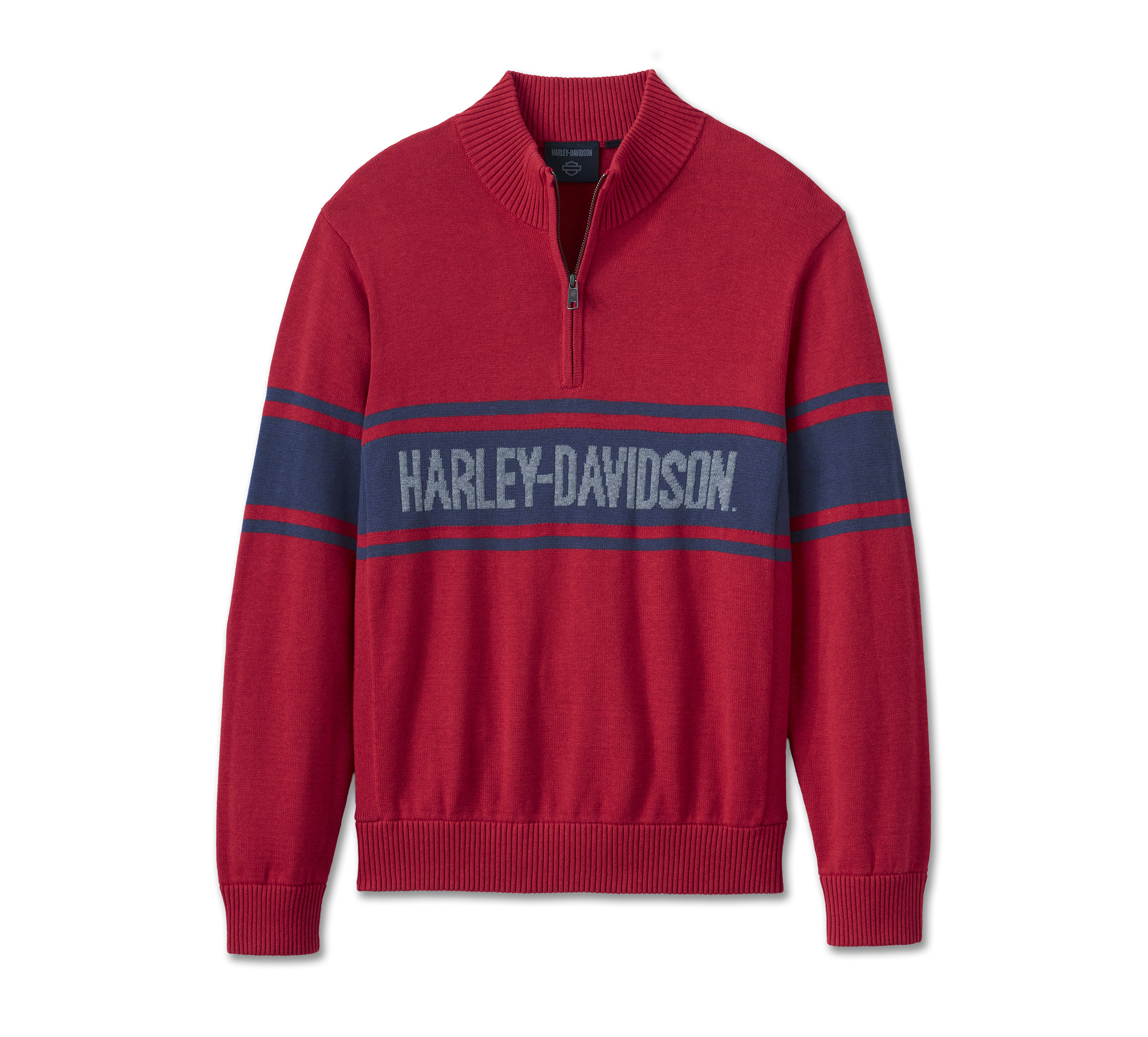 Men s Harley Davidson 1 4 Zip Sweater Chili Pepper Harley Davidson USA