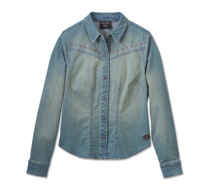 Chemise en jean cloutée H-D® 1