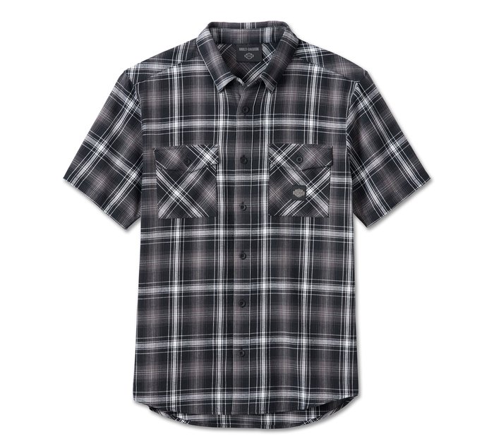 Backing It In Short Sleeve Plaid Shirt voor mannen 1