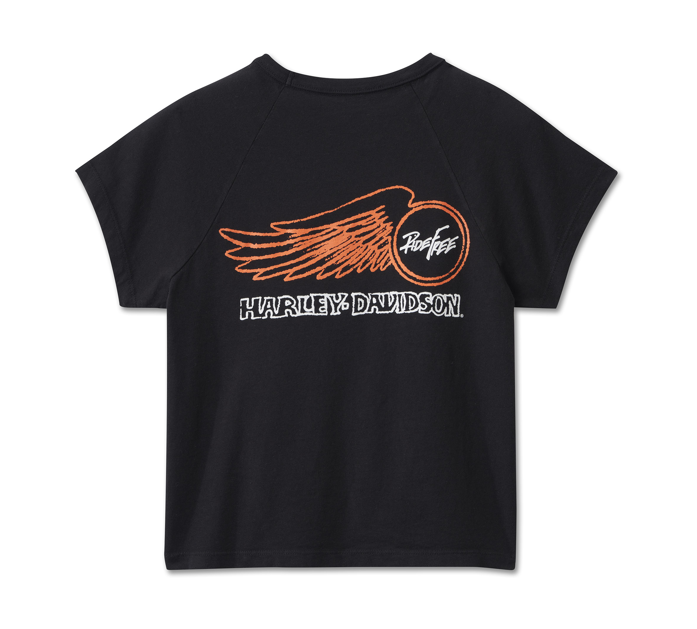 Women's Willie G Winged Wheel Baby Doll Tee - True Black | Harley