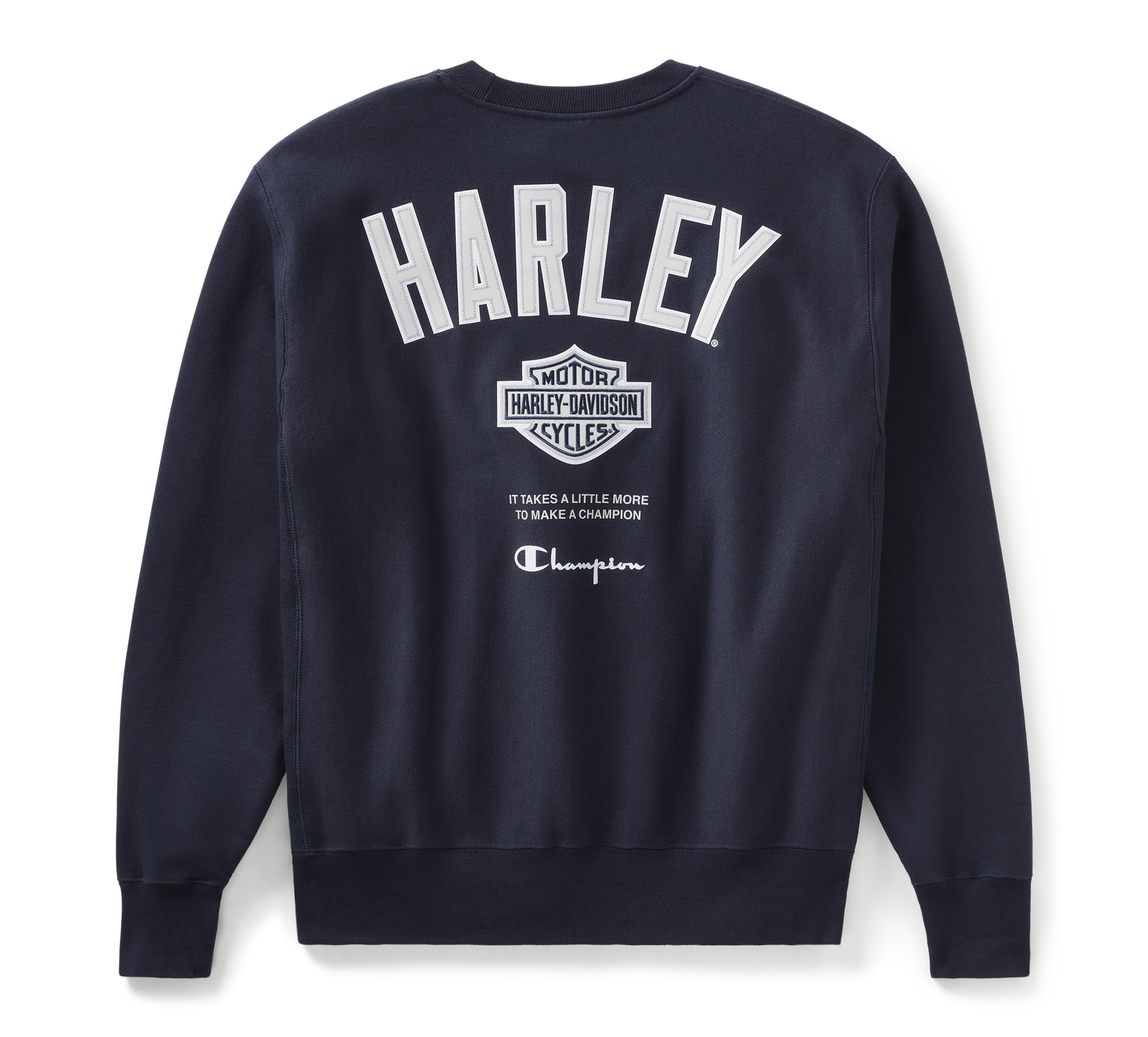 Champion x Harley Davidson Fanatic Crew Neck Sweatshirt Navy Champion Harley Davidson USA