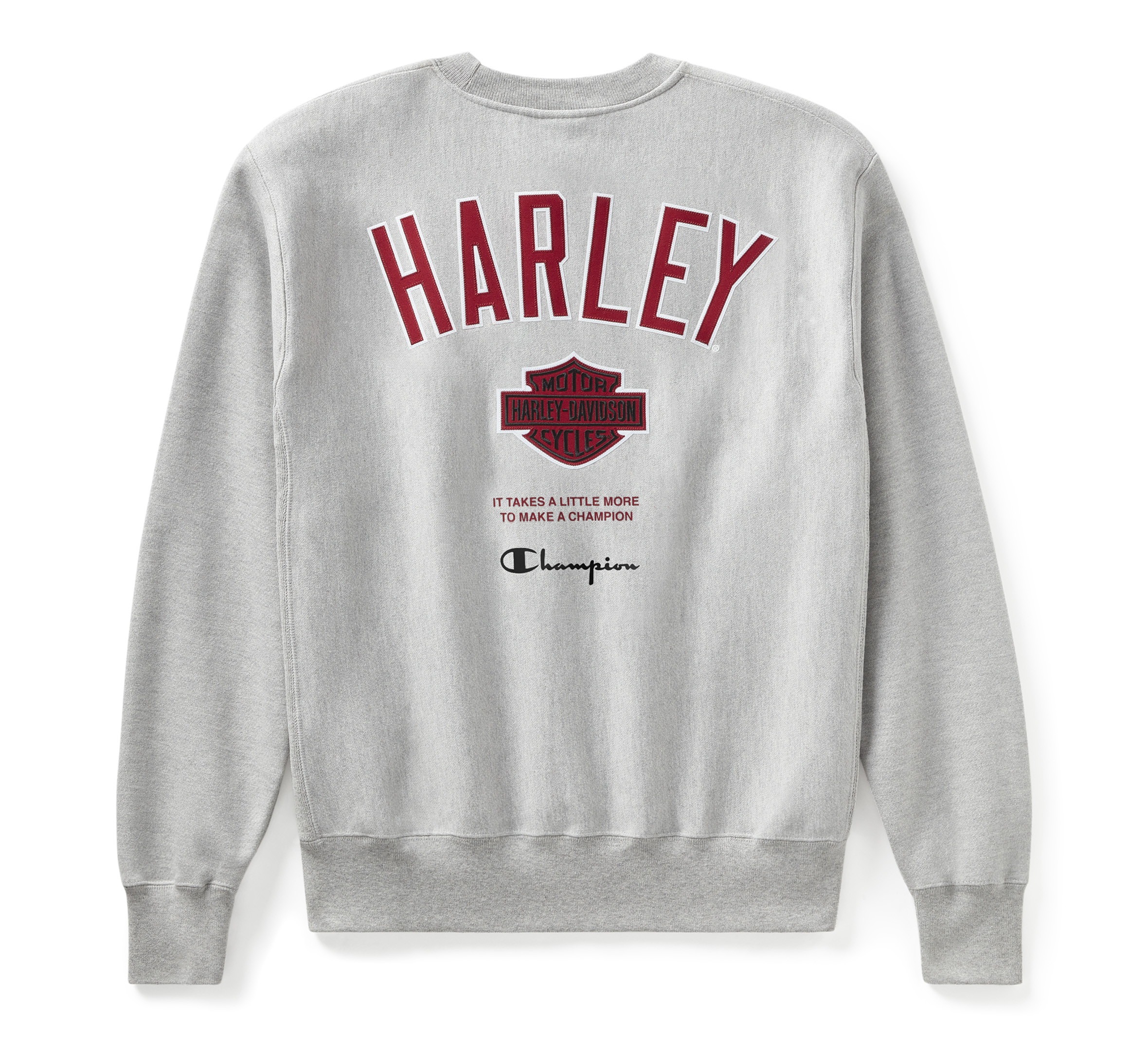 Champion x Harley Davidson Fanatic Crew Neck Sweatshirt Grey Heather Champion Harley Davidson USA