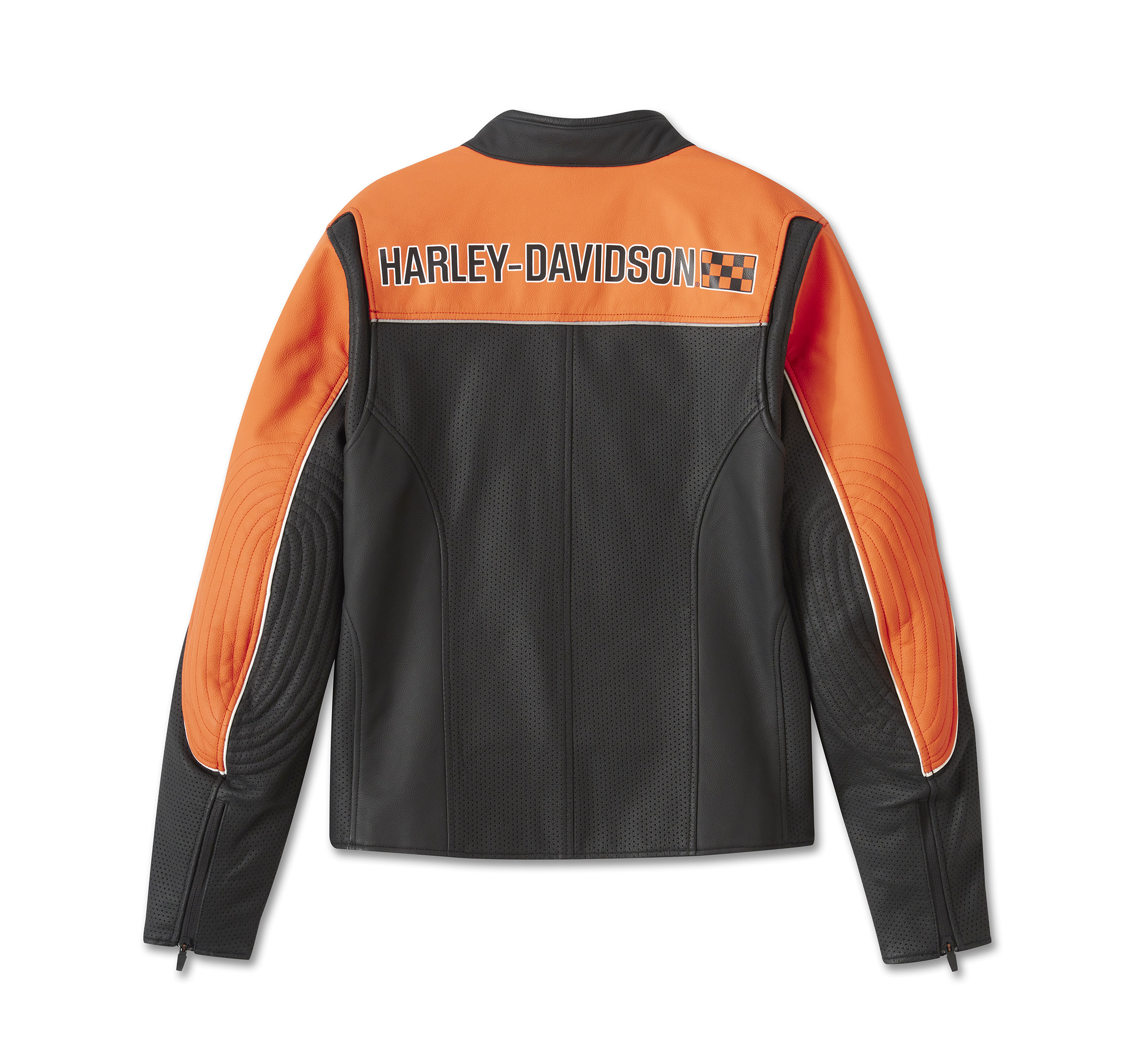 Harley Davidson shops orange and black full leather XXL jacket