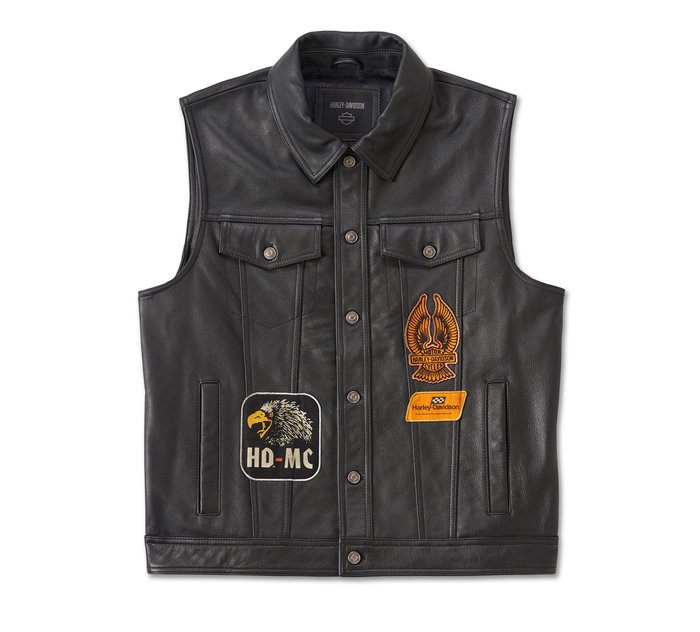 Fuel to Flames Leather Vest voor mannen 1