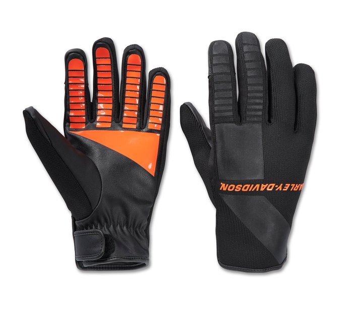 H-D Waterproof Dyna Knit Mixed Media Gloves voor mannen 1
