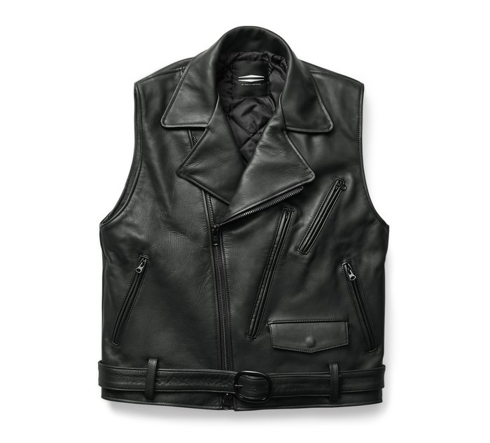 Men's Bar & Shield Classic Leather Vest 1