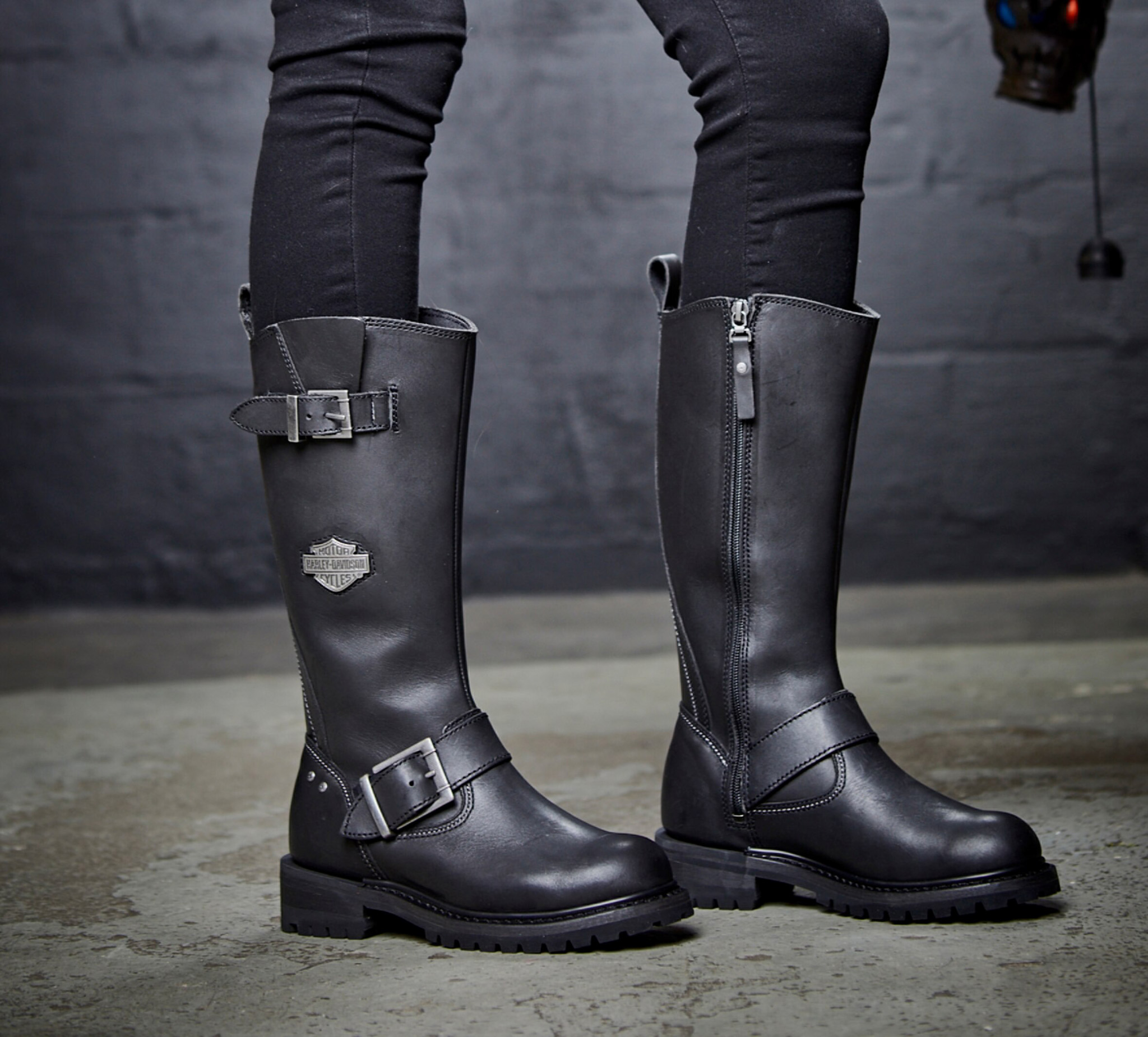 Wide calf harley hot sale davidson boots