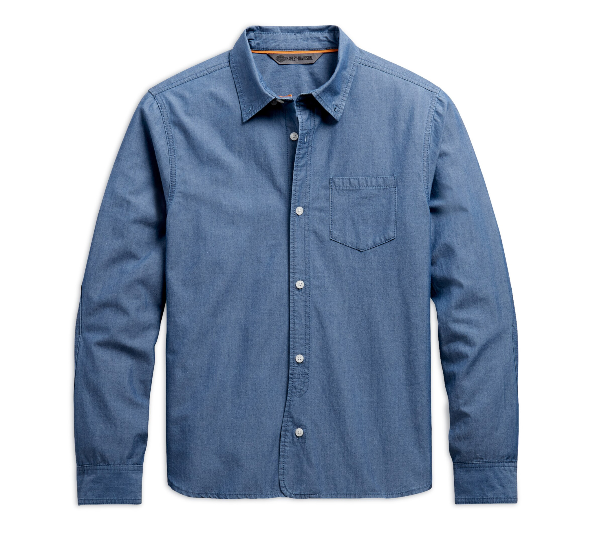 Men's Long Sleeve Chambray Slim Fit Shirt | Harley-Davidson USA