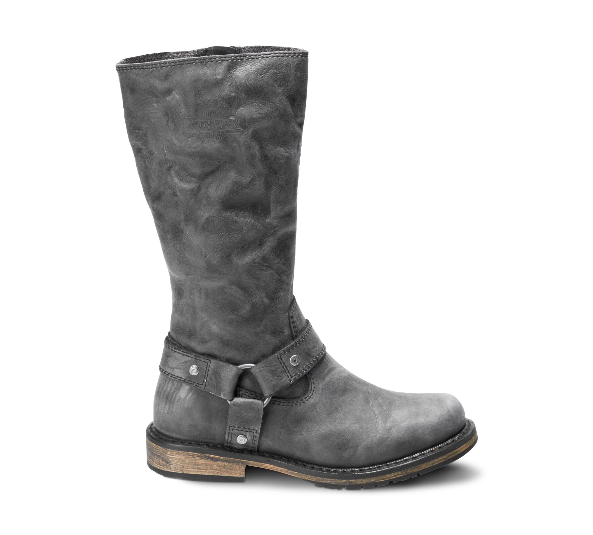 Dark grey shop leather boots