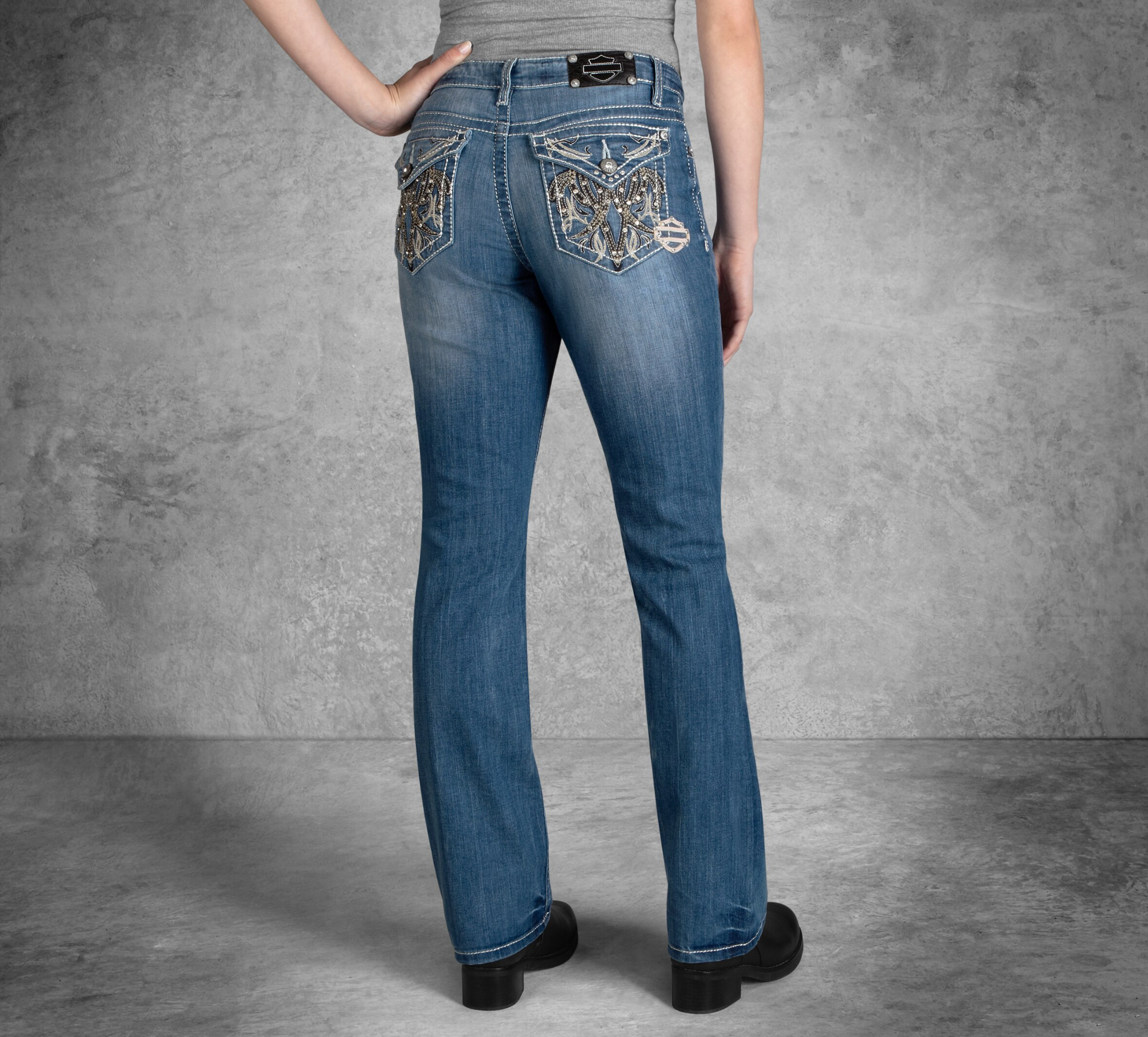 low rise curvy bootcut jeans