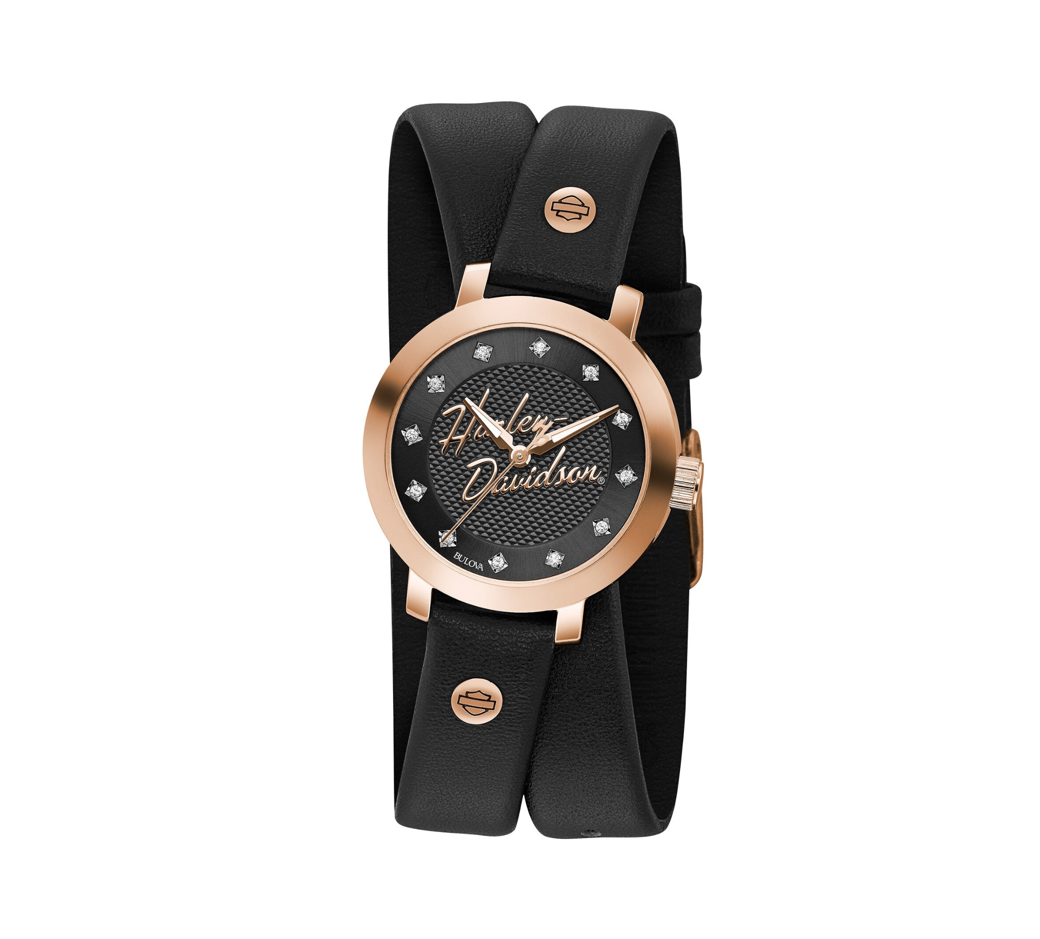 Harley davidson leather watch on sale bands