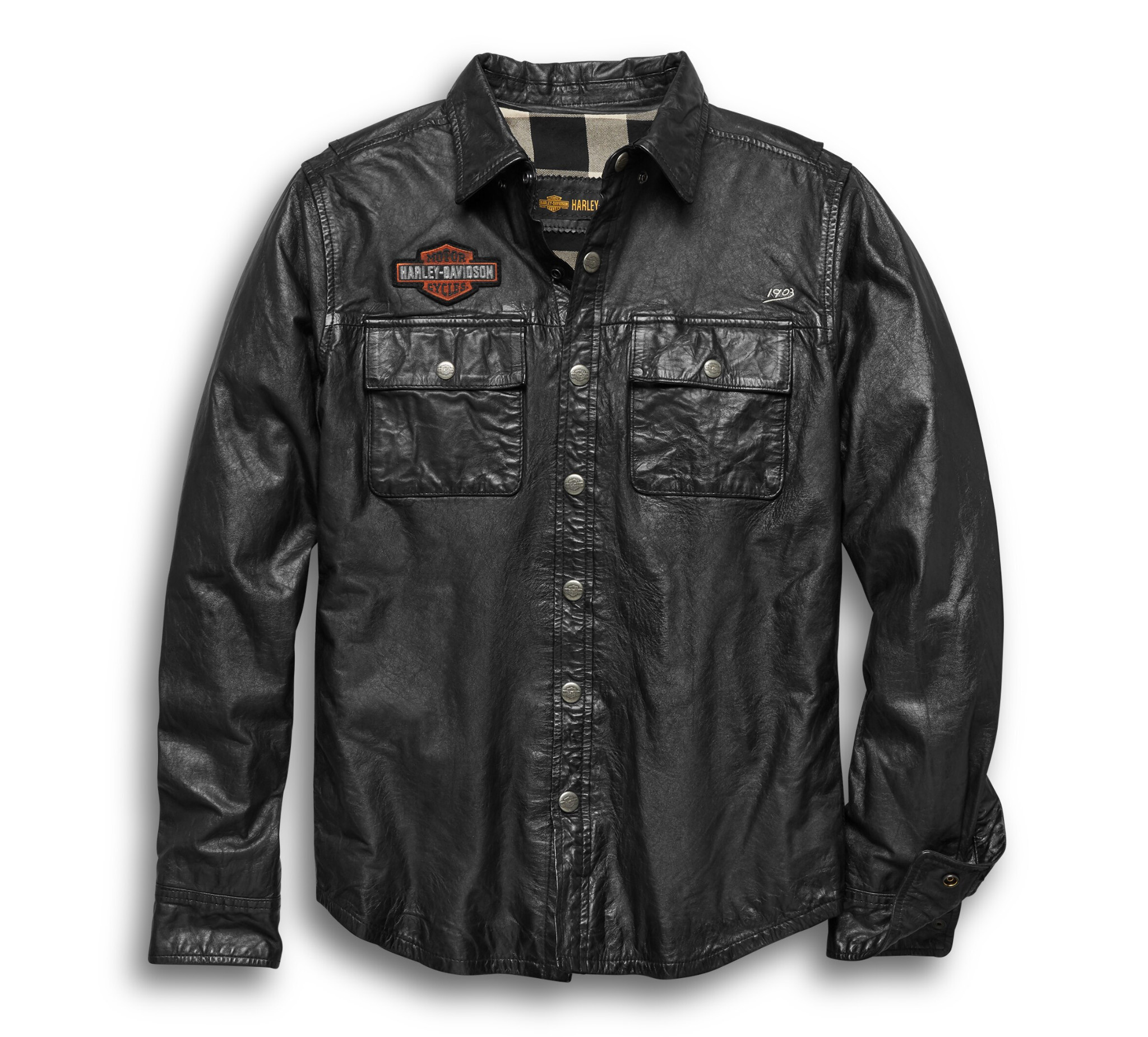 Men's Leather Shirt Jacket - 97008-20VM | Harley-Davidson USA