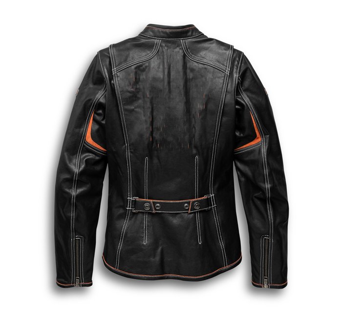 Women's Harker Perforated Leather Jacket with Coolcore Technology