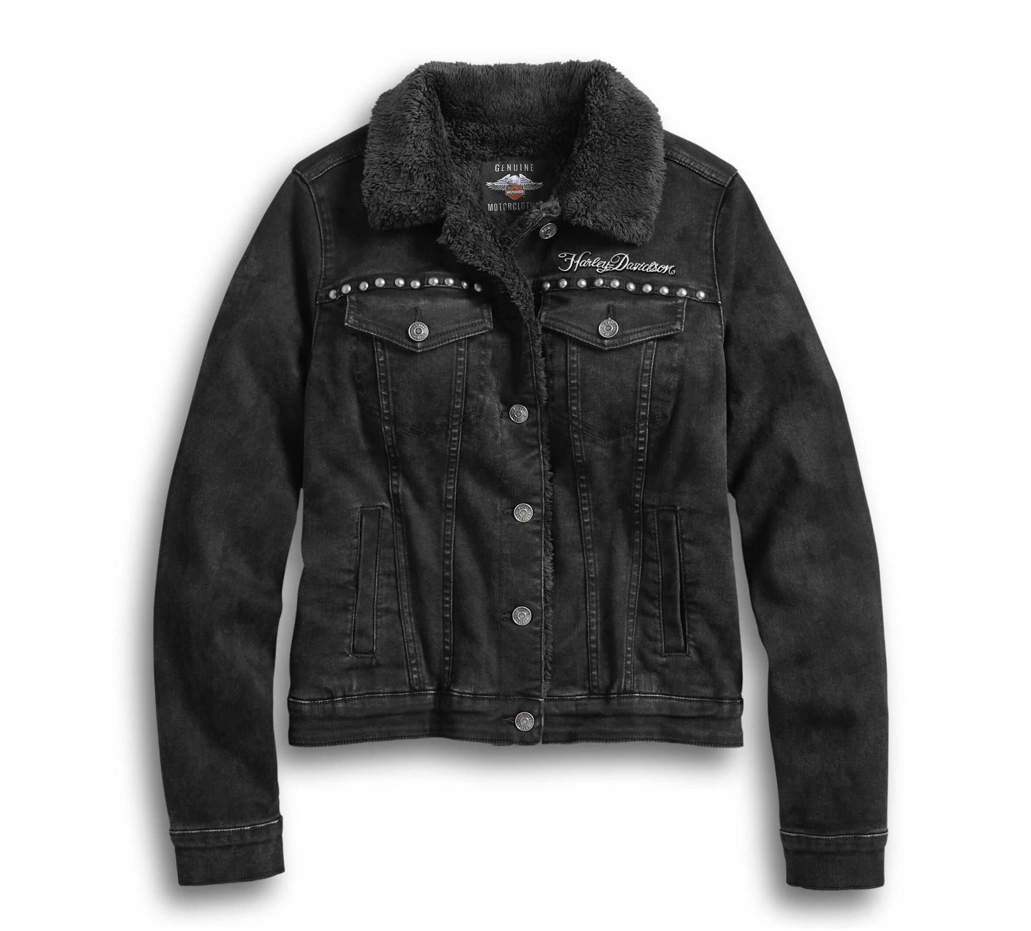 black sherpa denim jacket