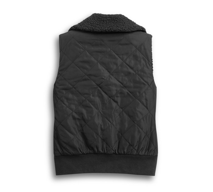 Women's Reversible Sherpa Fleece Vest 1