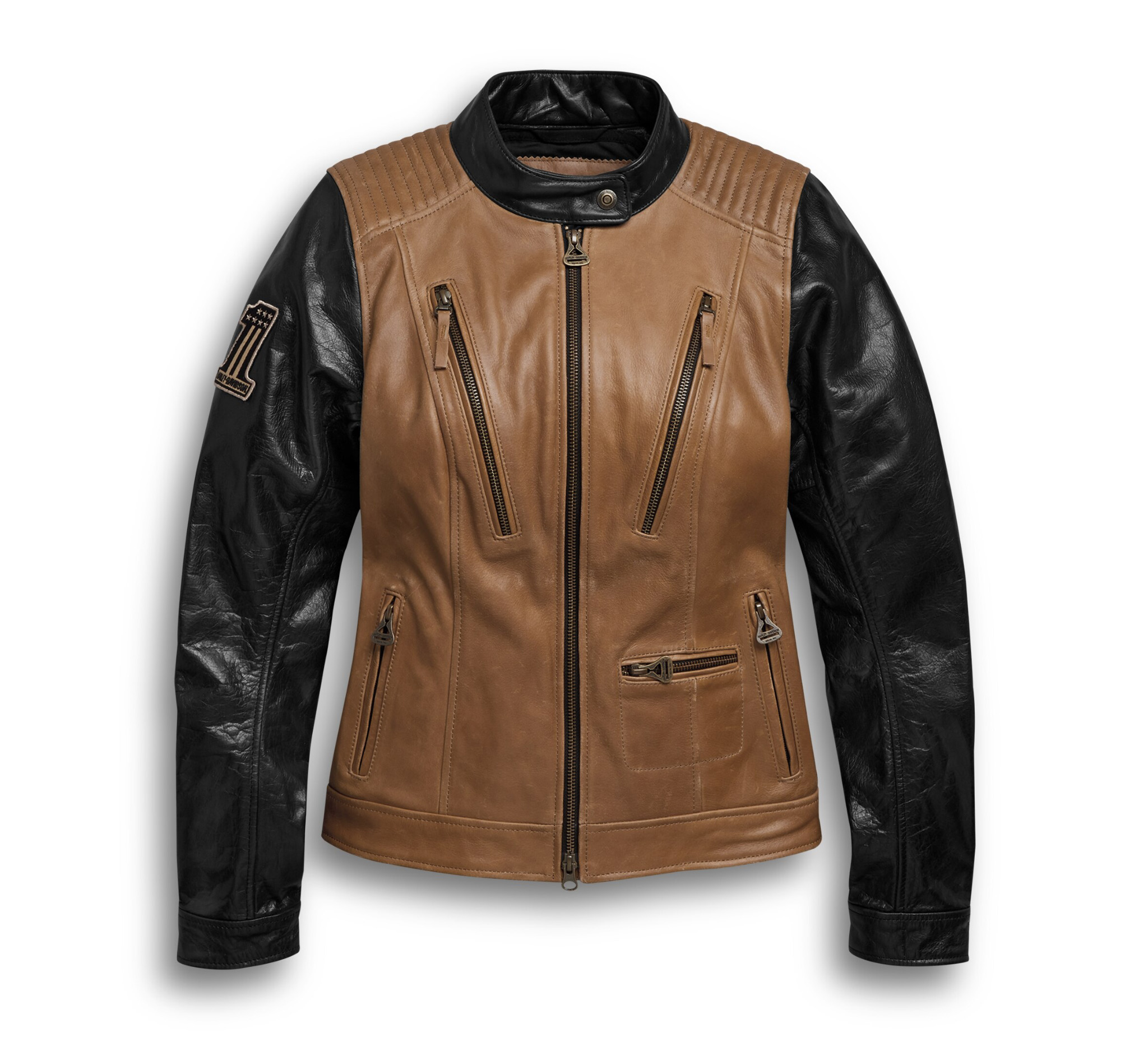 harley davidson womens brown leather jacket