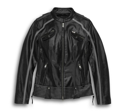 Leather jacket HARLEY DAVIDSON Black size S International in Leather -  30163067