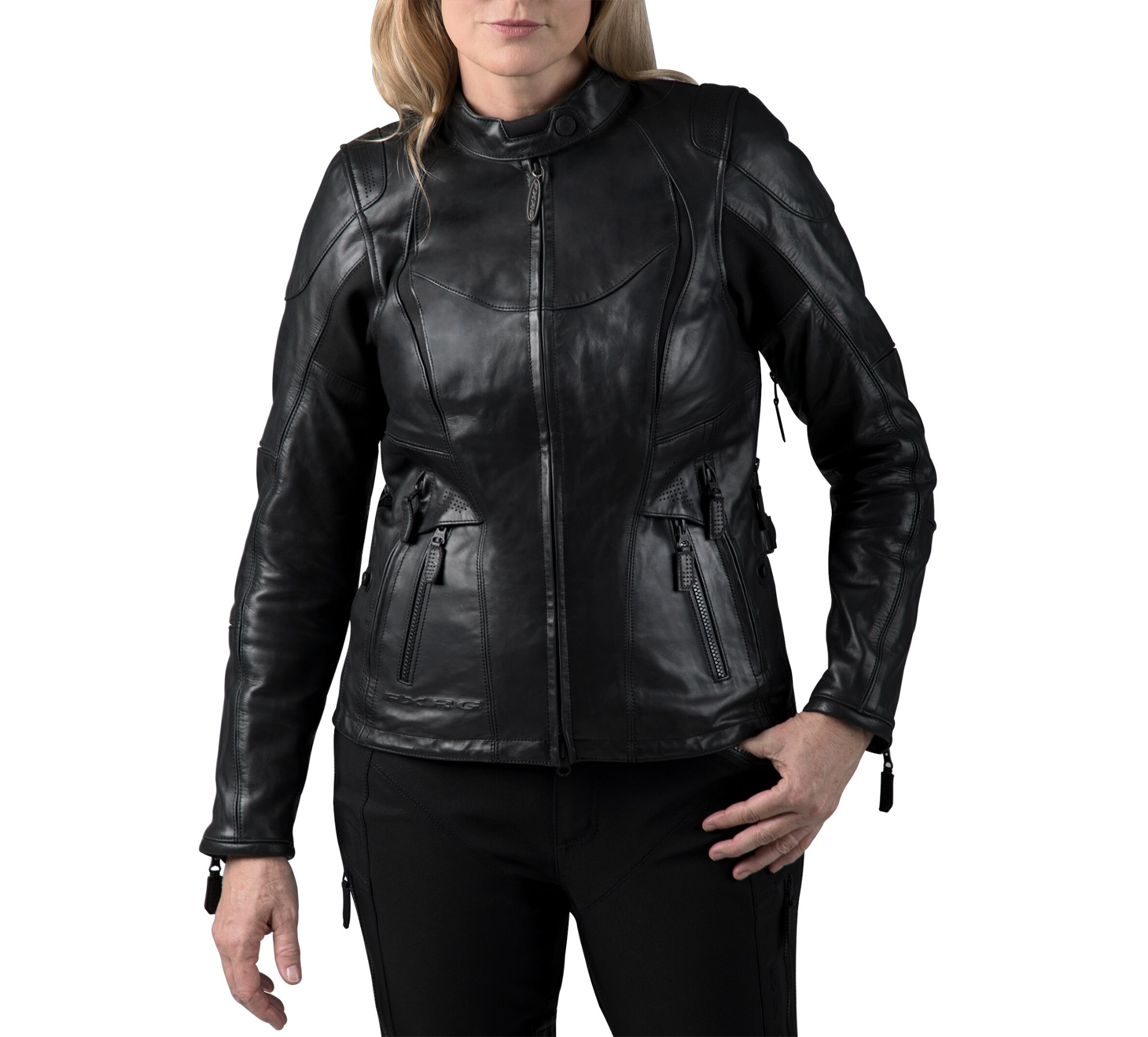 Womens Fxrg Triple Vent System Waterproof Leather Jacket Harley