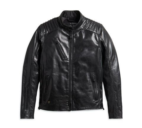 Leather jacket HARLEY DAVIDSON Black size L International in Leather -  32999077