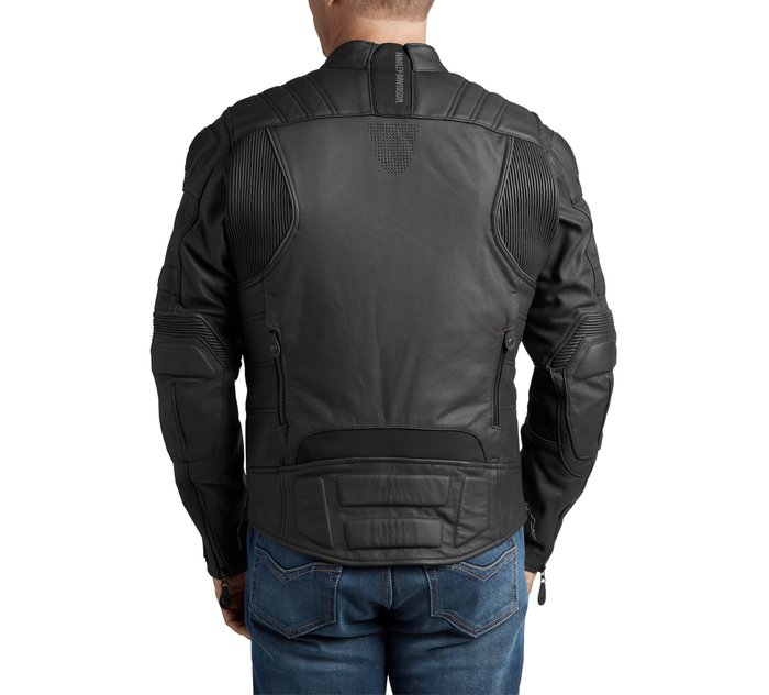 HARLEY-DAVIDSON FXRG Leather Jacket M Black, Leather Jackets