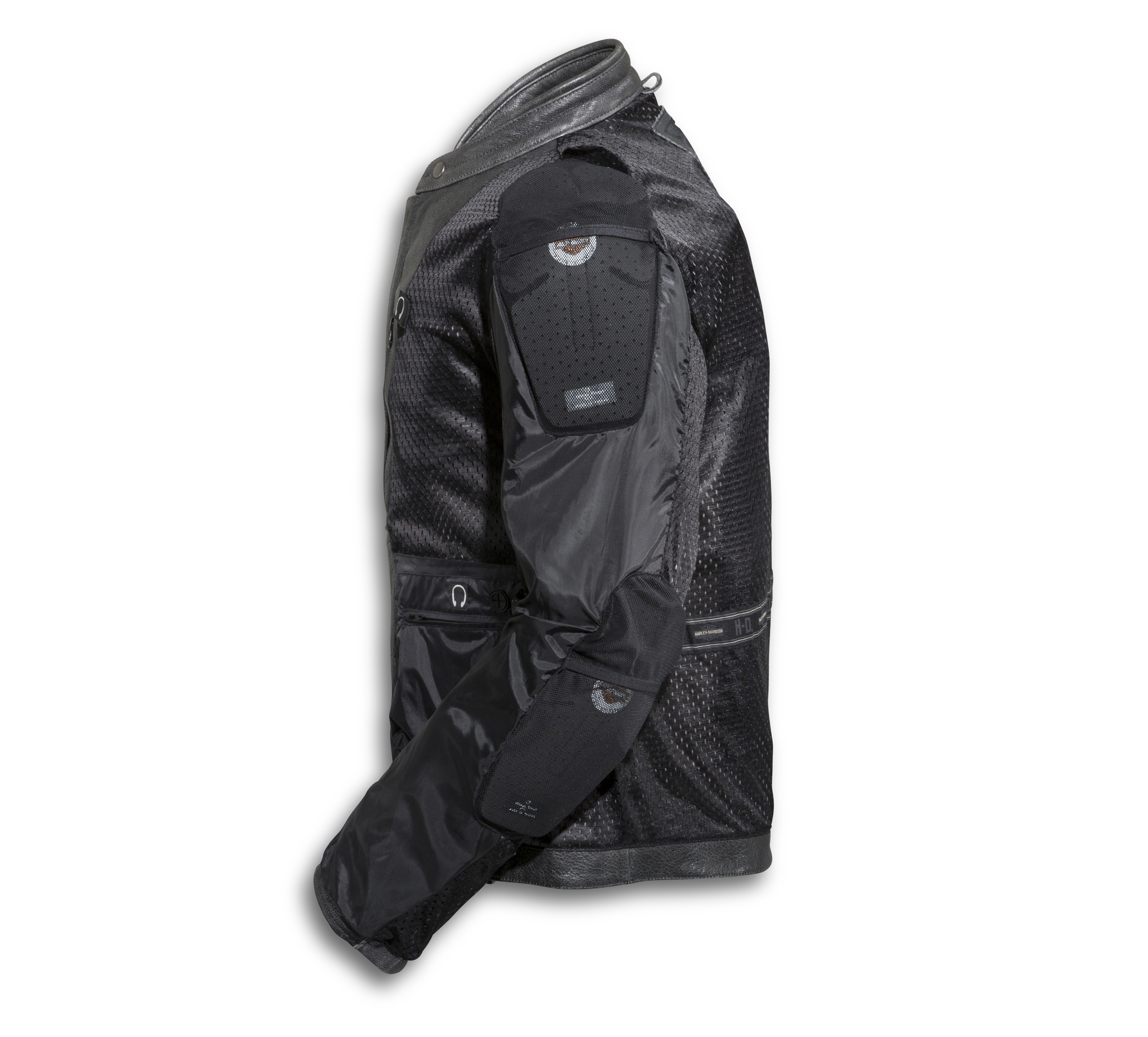 Passing link outlet leather jacket