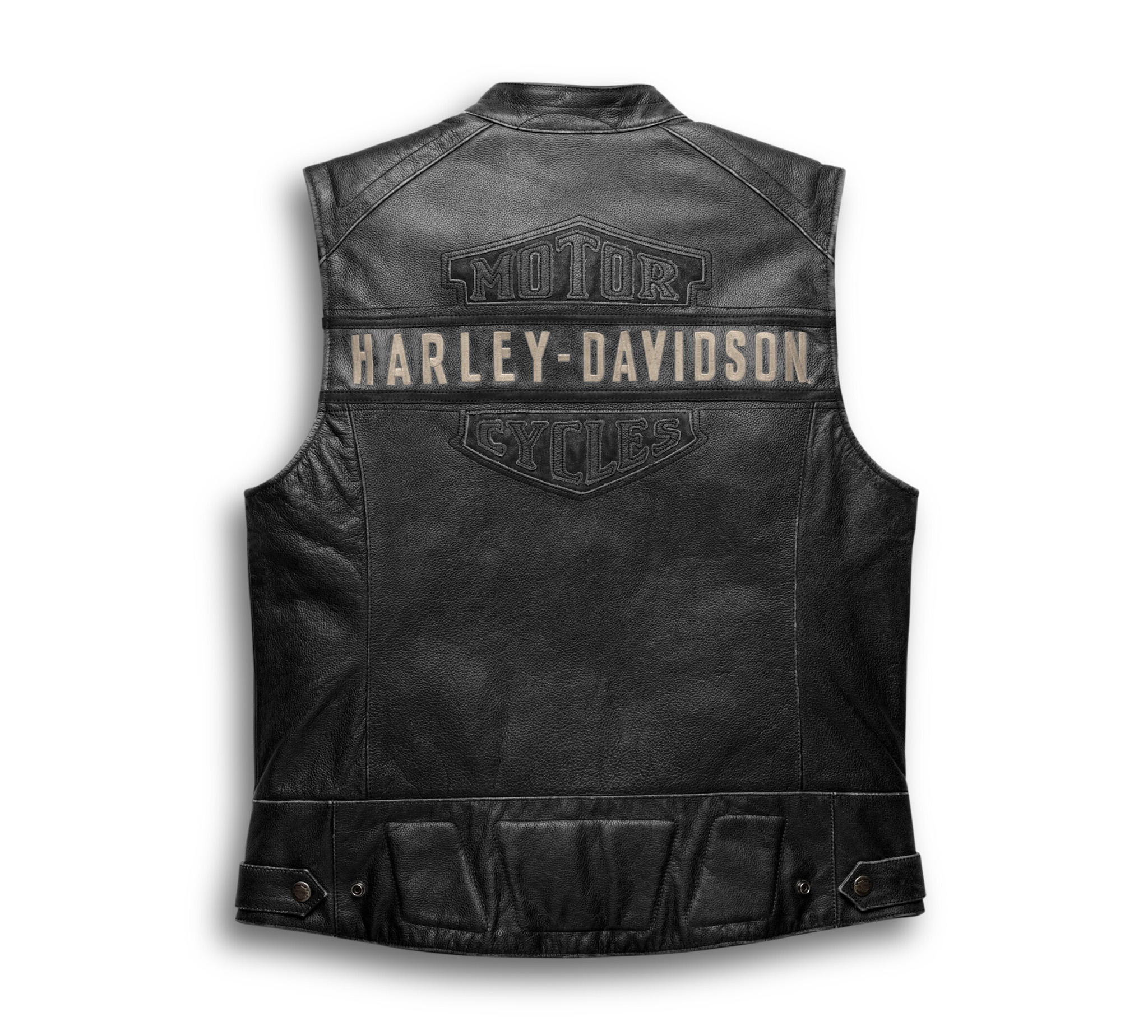 harley davidson leather vest