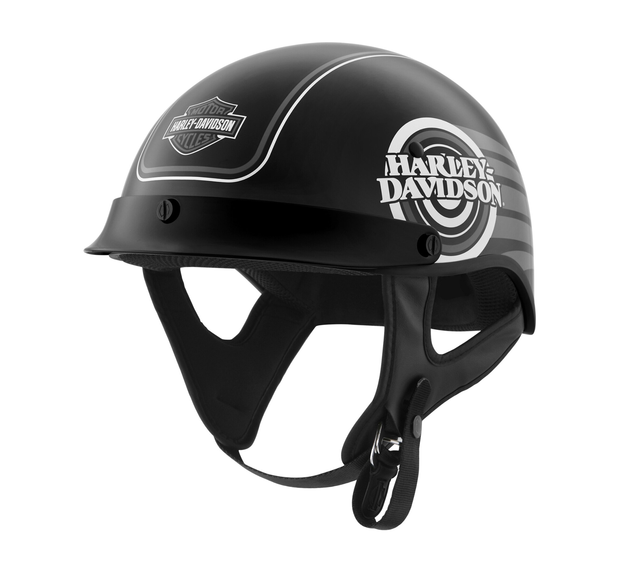 Ultra M04 1/2 Helmet Black/Silver HarleyDavidson USA