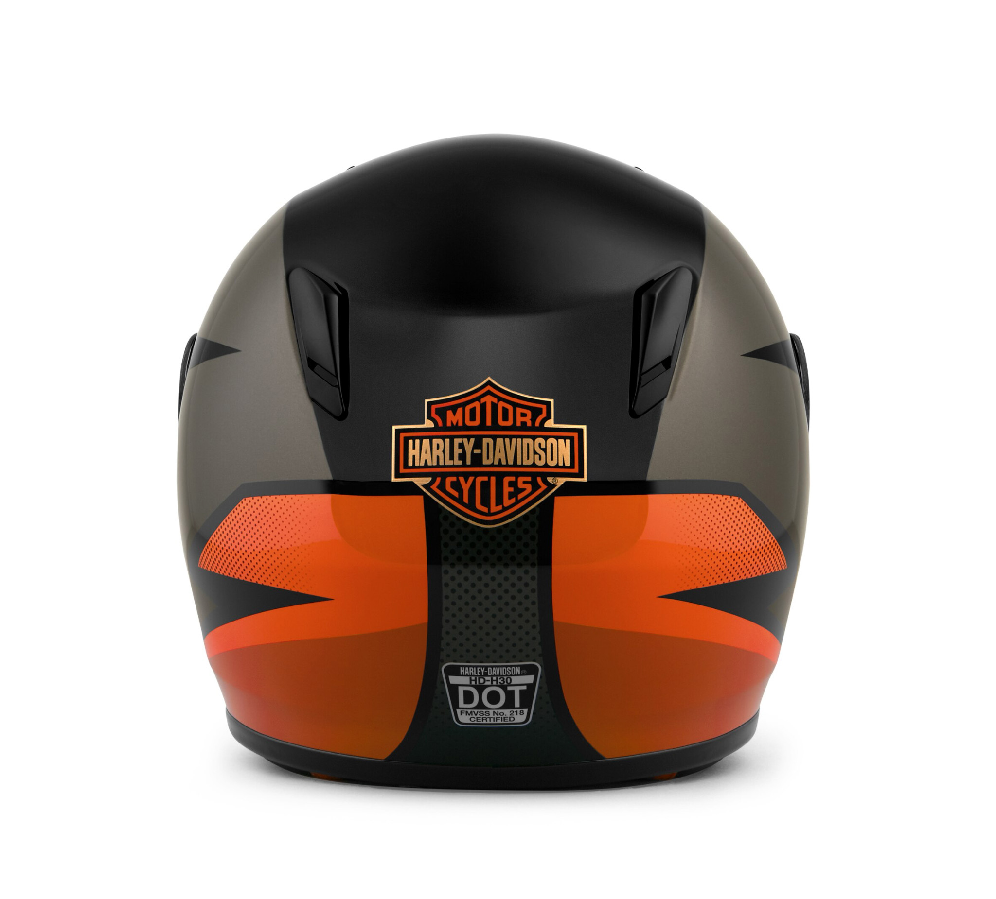 orange harley davidson helmet