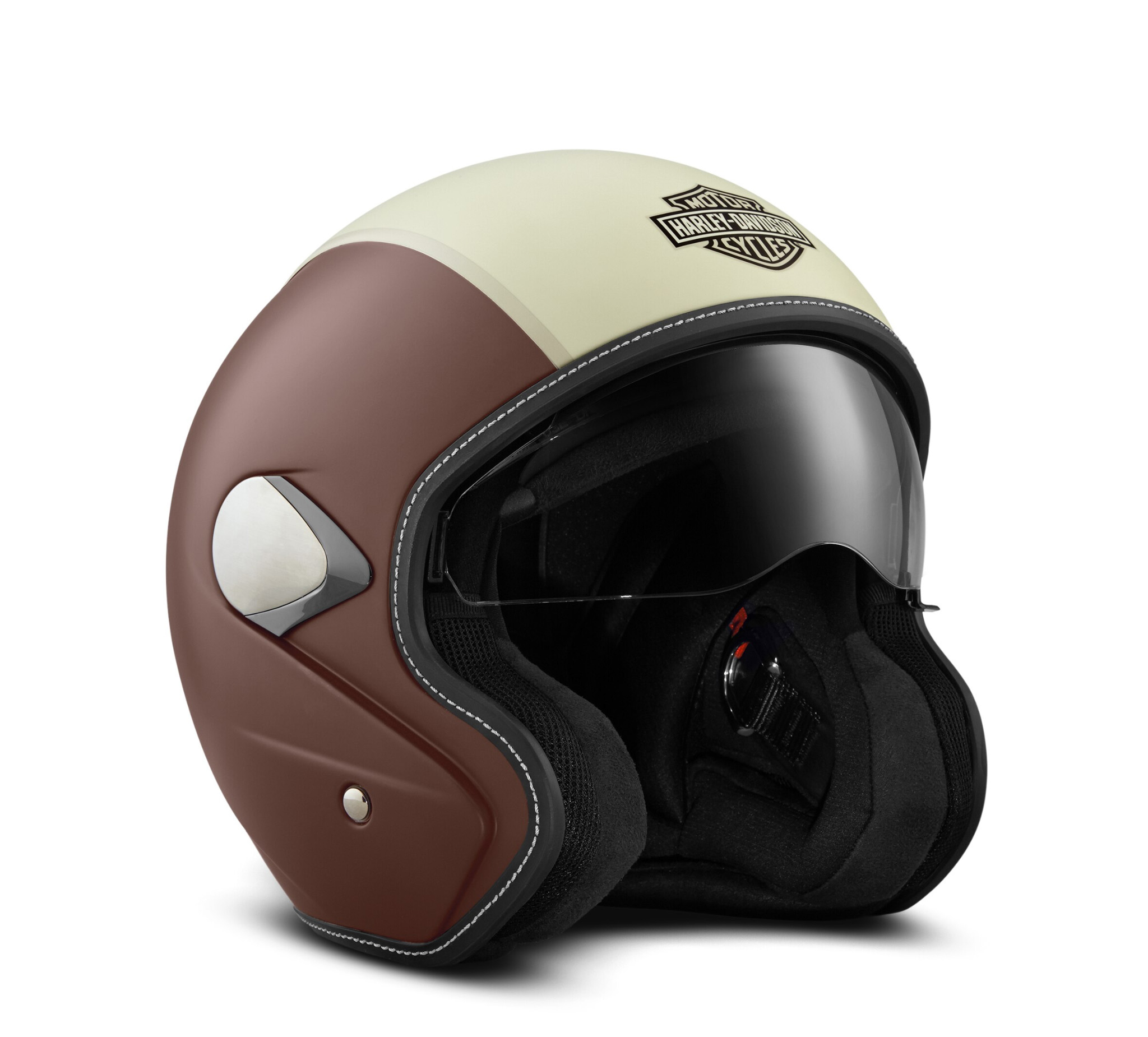 3/4 Open Face Motorcycle Helmet With Visor Matte Finish Black Shark
