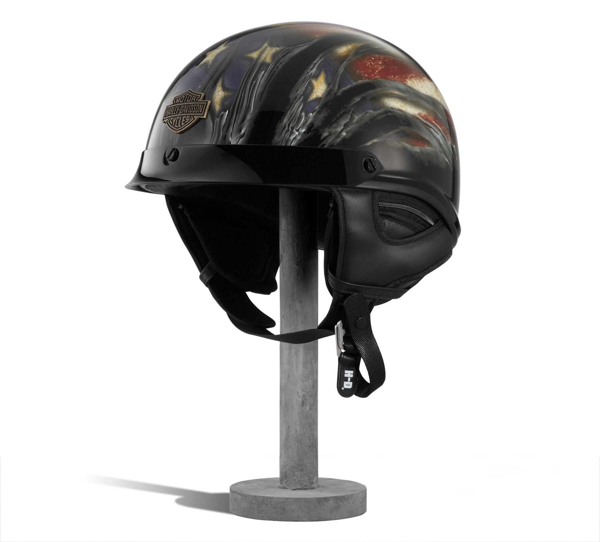 red and gold motorcycle helmet