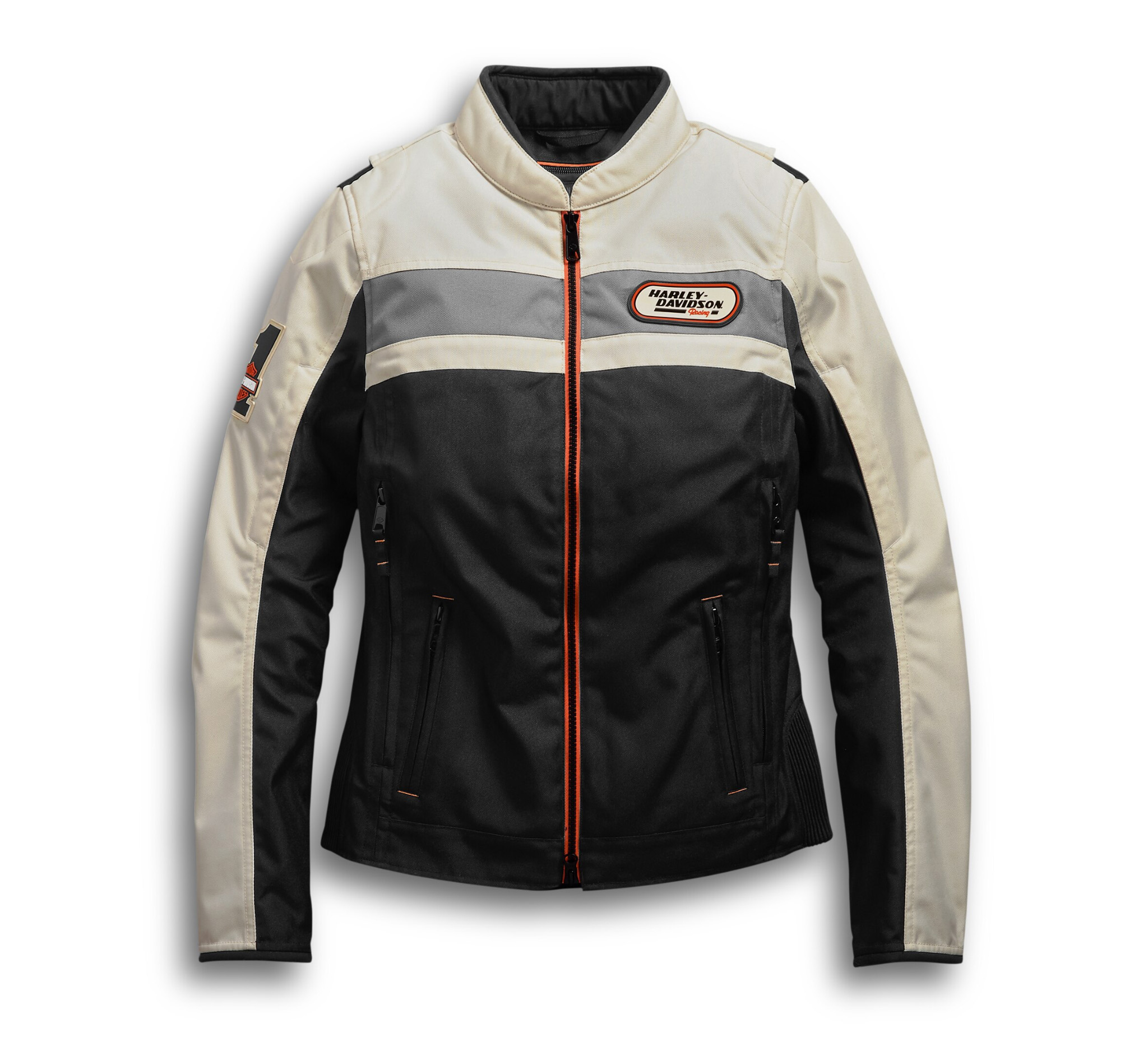 Harley-Davidson Women's 120th Anniversary Cafe Racer Leather Jacket, Bright White - 2XL