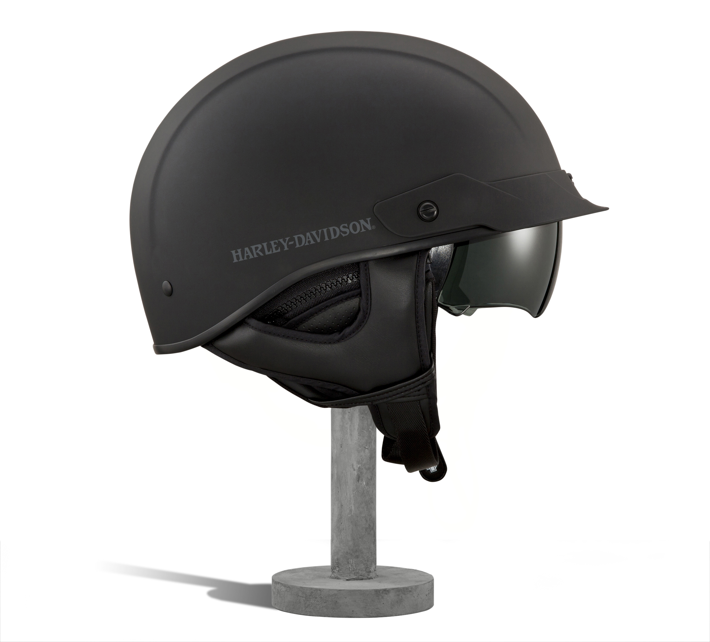 Lucid Ultra Light Sun Shield J03 1 2 Helmet Matte Black Harley Davidson USA