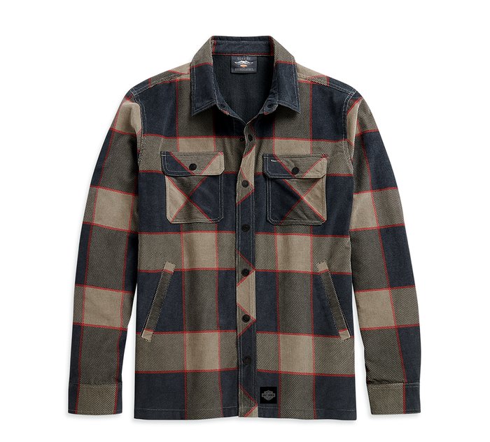 Men's Lined Printed Corduroy Shirt Jacket | Harley-Davidson IN