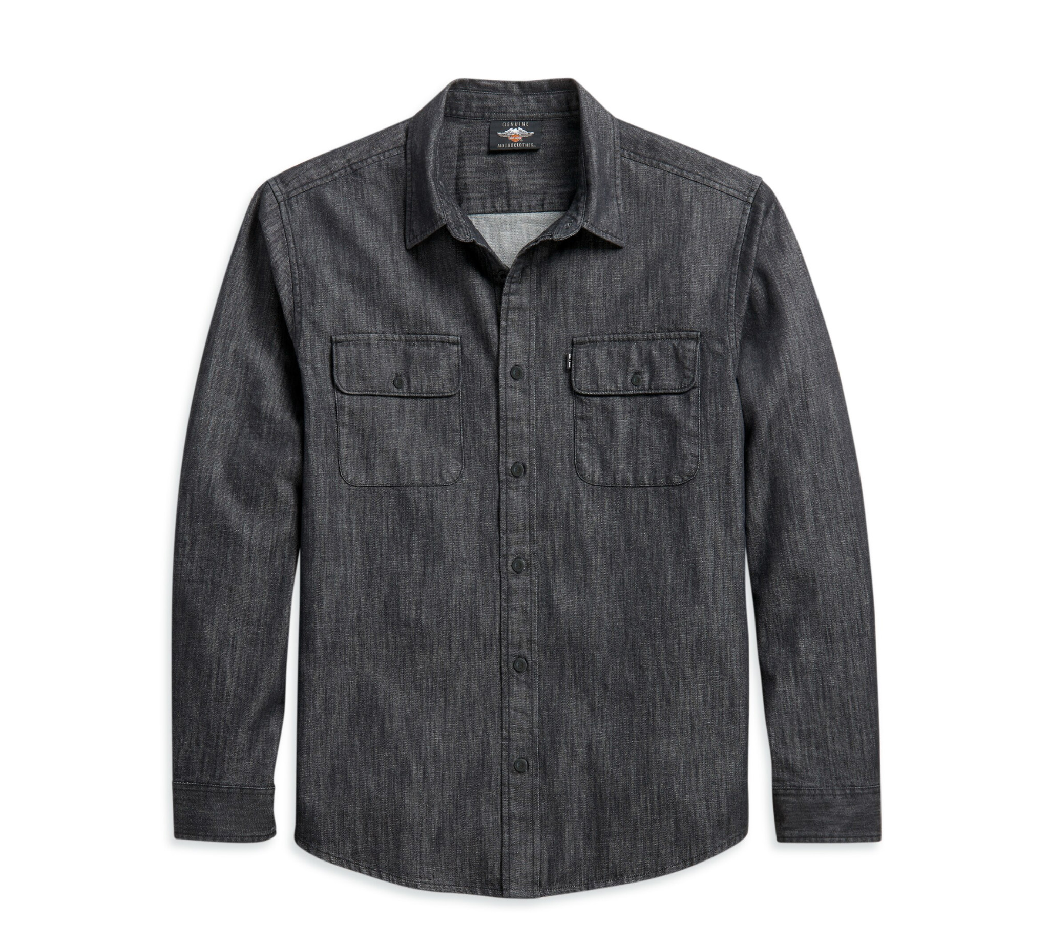 harley davidson long sleeve denim shirt