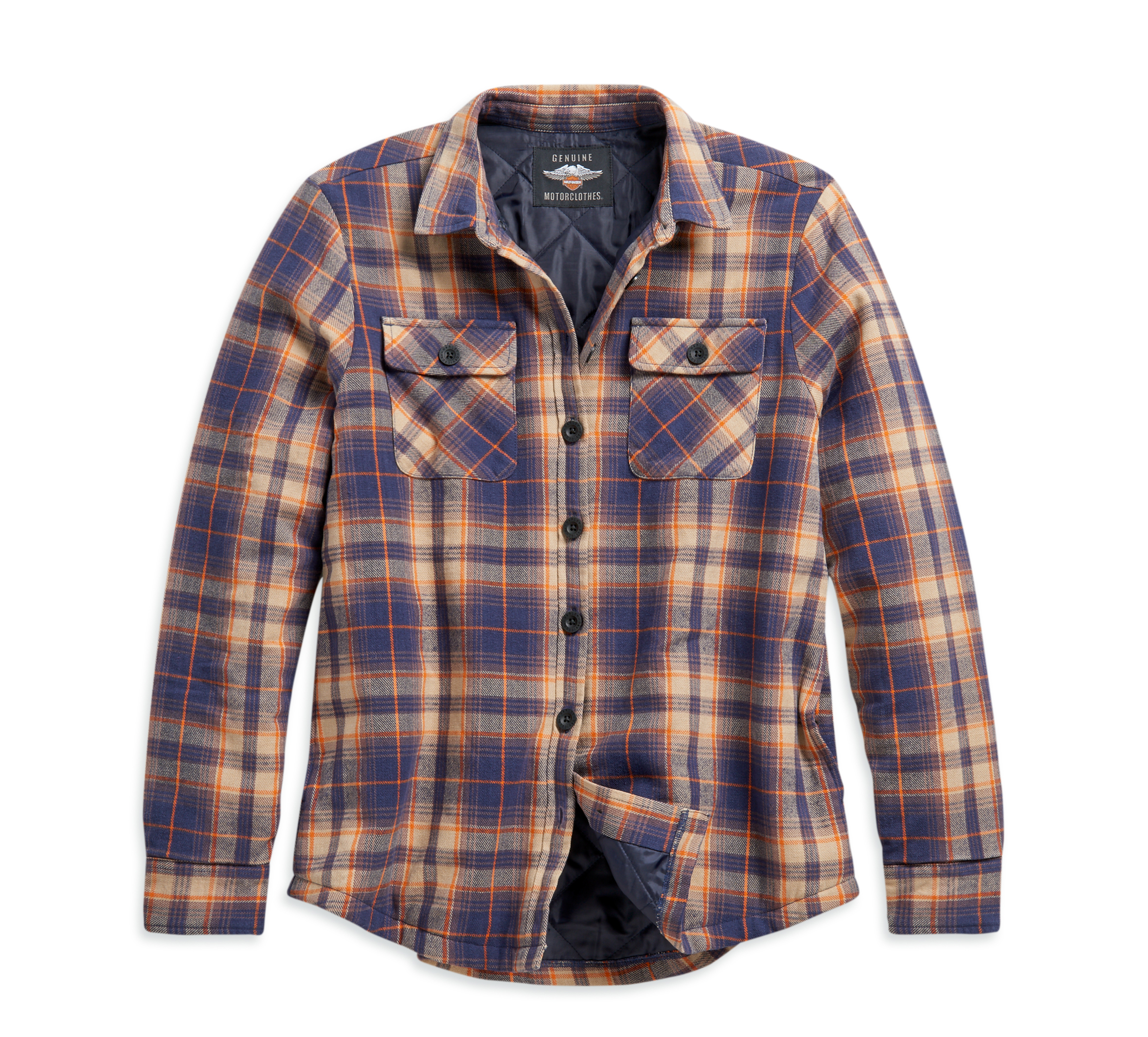 women's quilted flannel shirt jacket