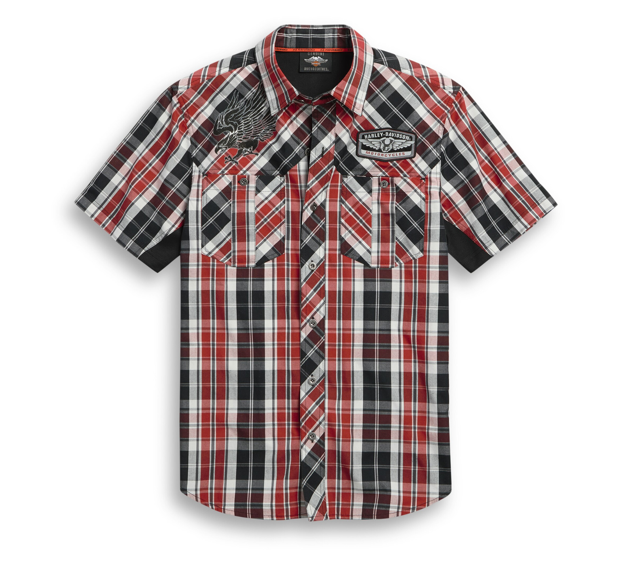 Mens Performance Plaid Shirt 96297 20vm Harley Davidson Usa 