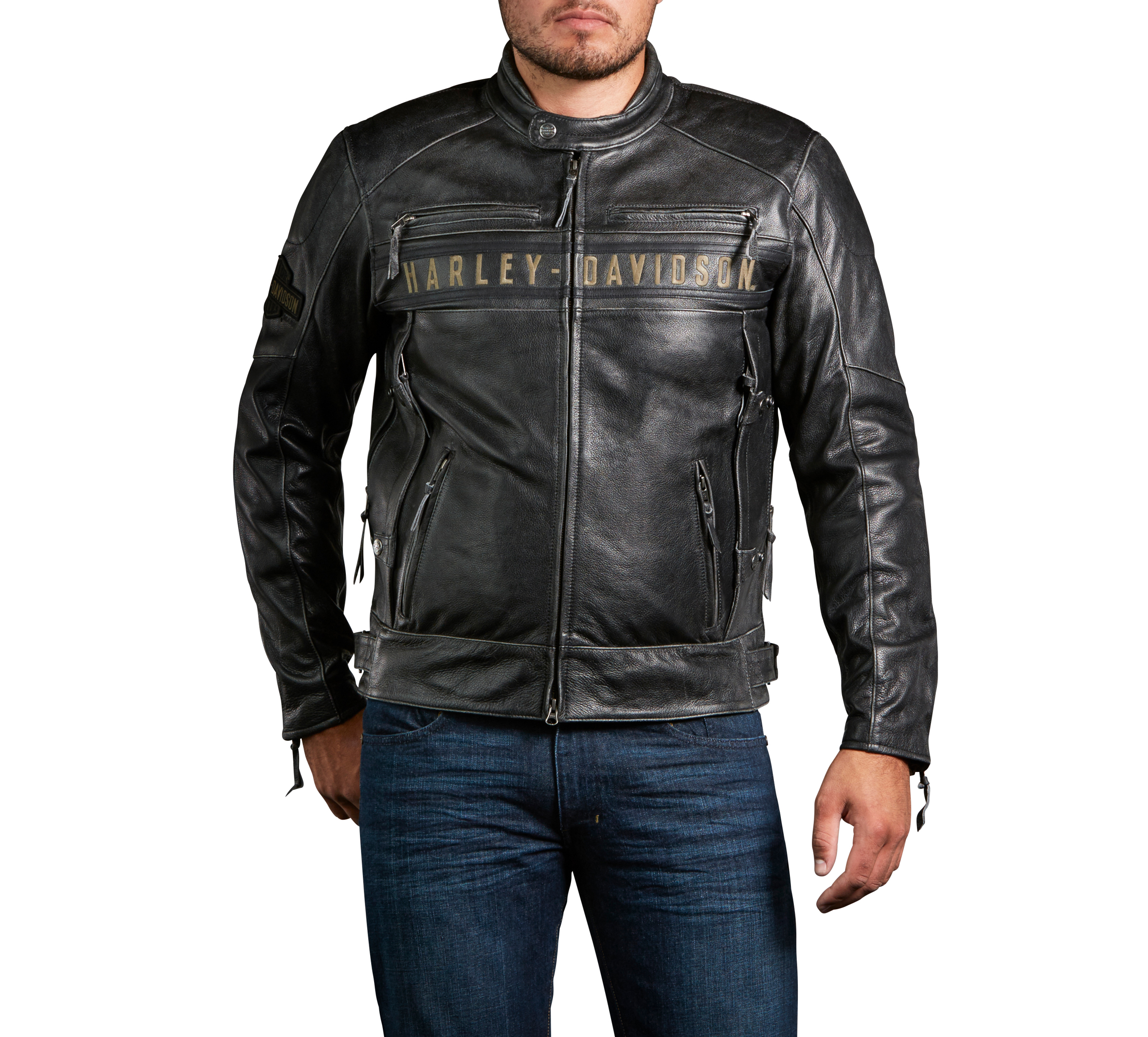 Triple Vent Leather Jacket - Tall 