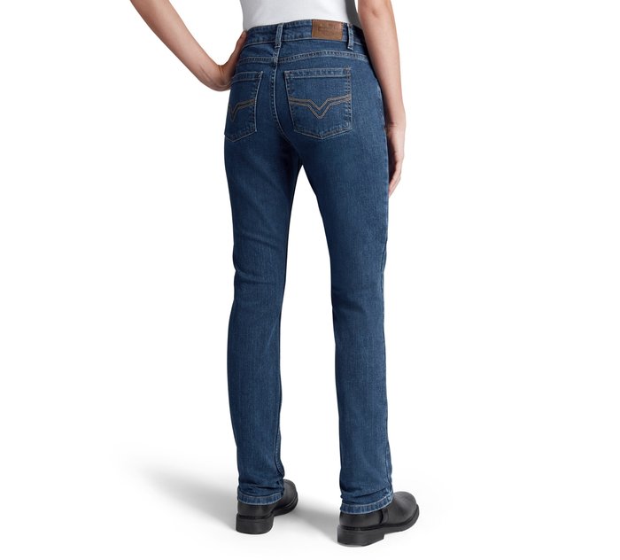 Women's Straight Leg Mid-Rise Jeans - Petite