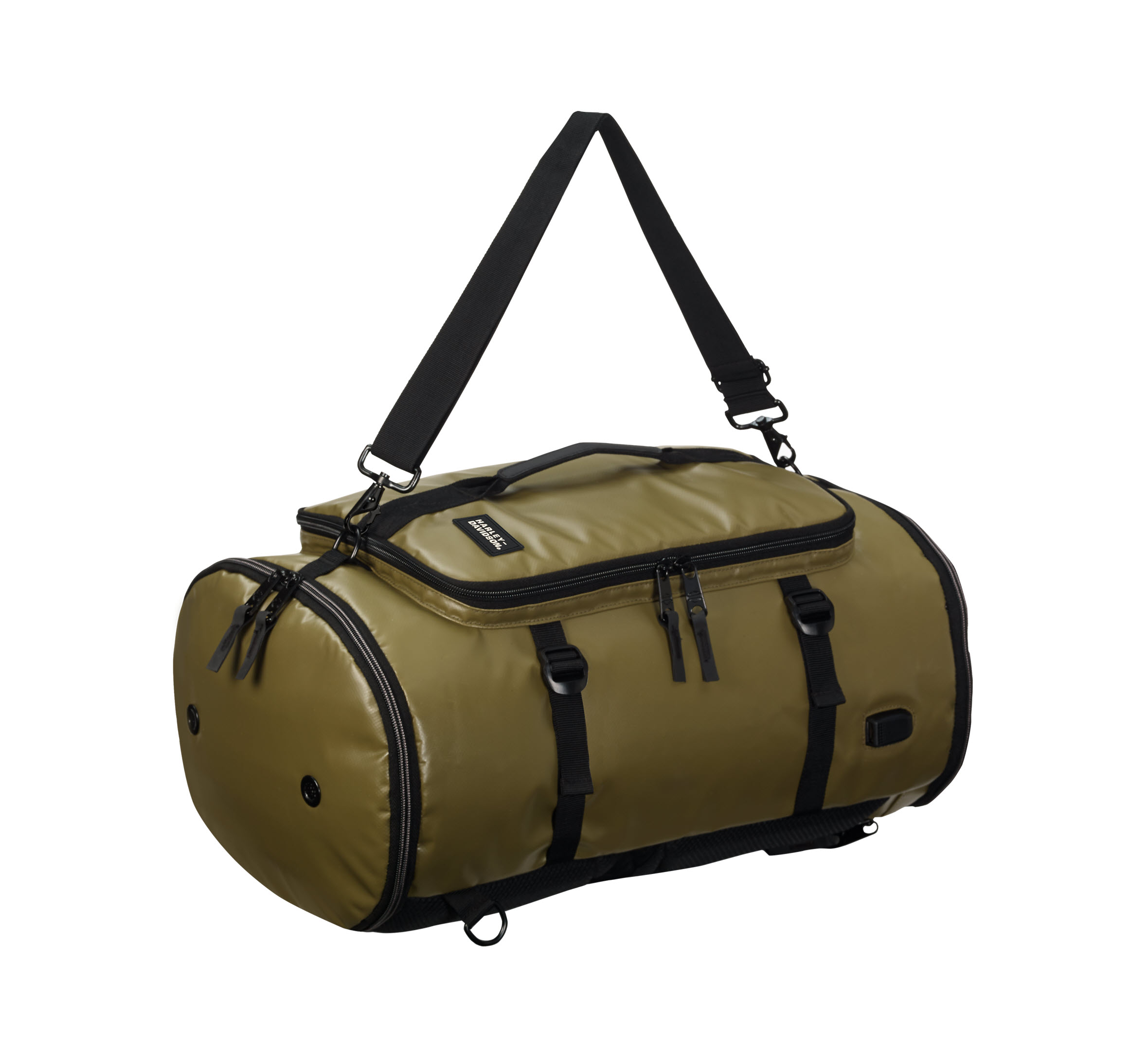 Hybrid Travel Duffel Backpack with USB Port & Hideaway Backpack