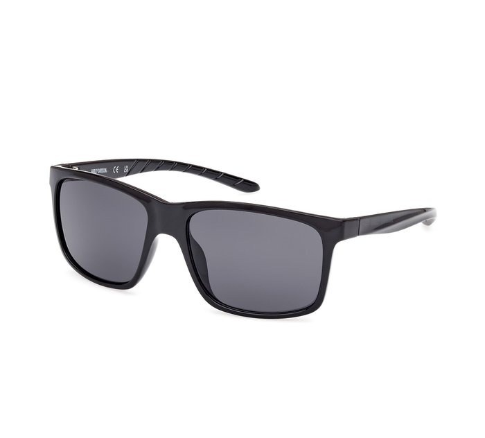 Harley-Davidson Casual Square Sunglasses - Smoked Shiny Black