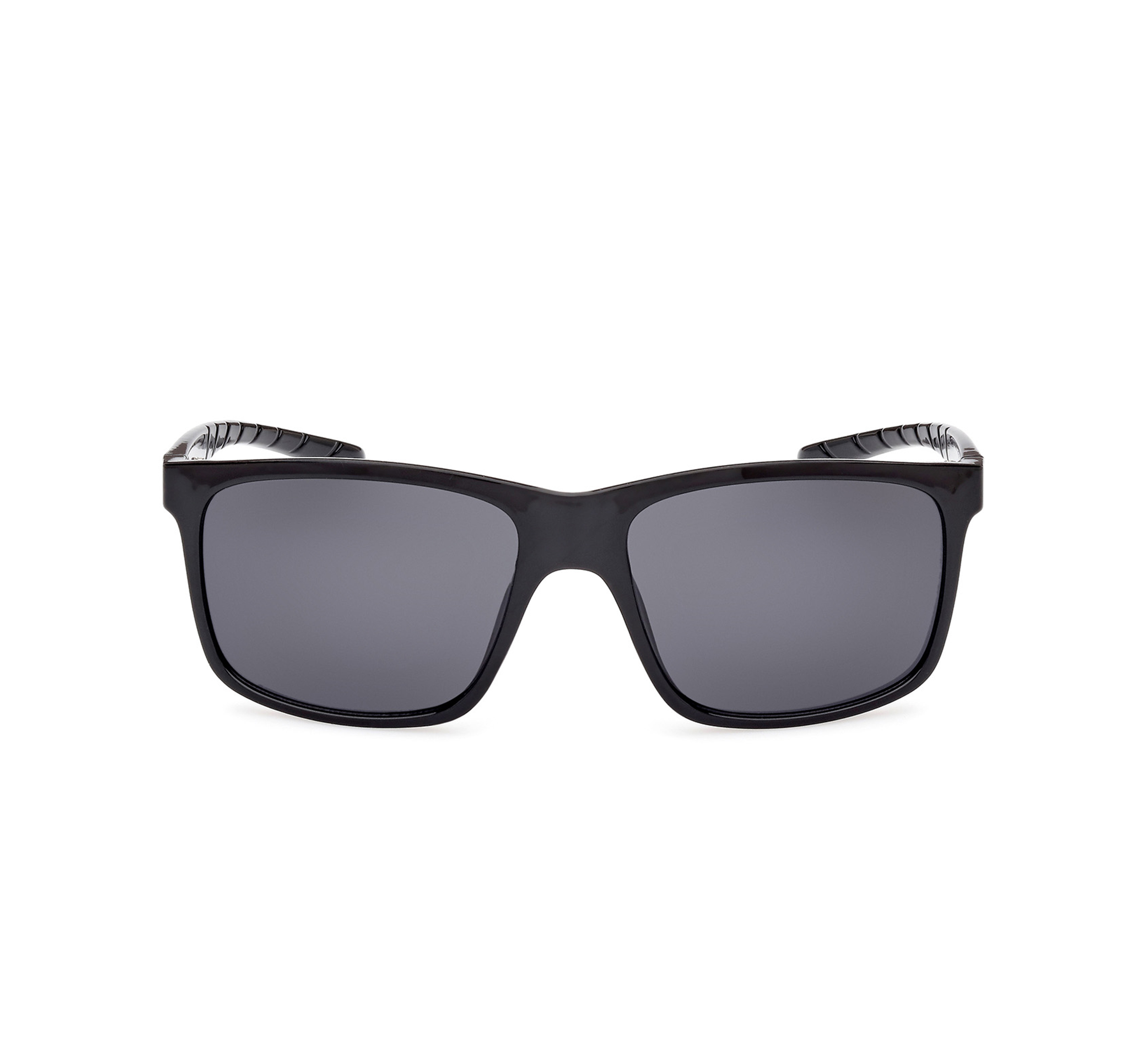Casual Square Sunglasses - Smoked Shiny Black - Shiny Black