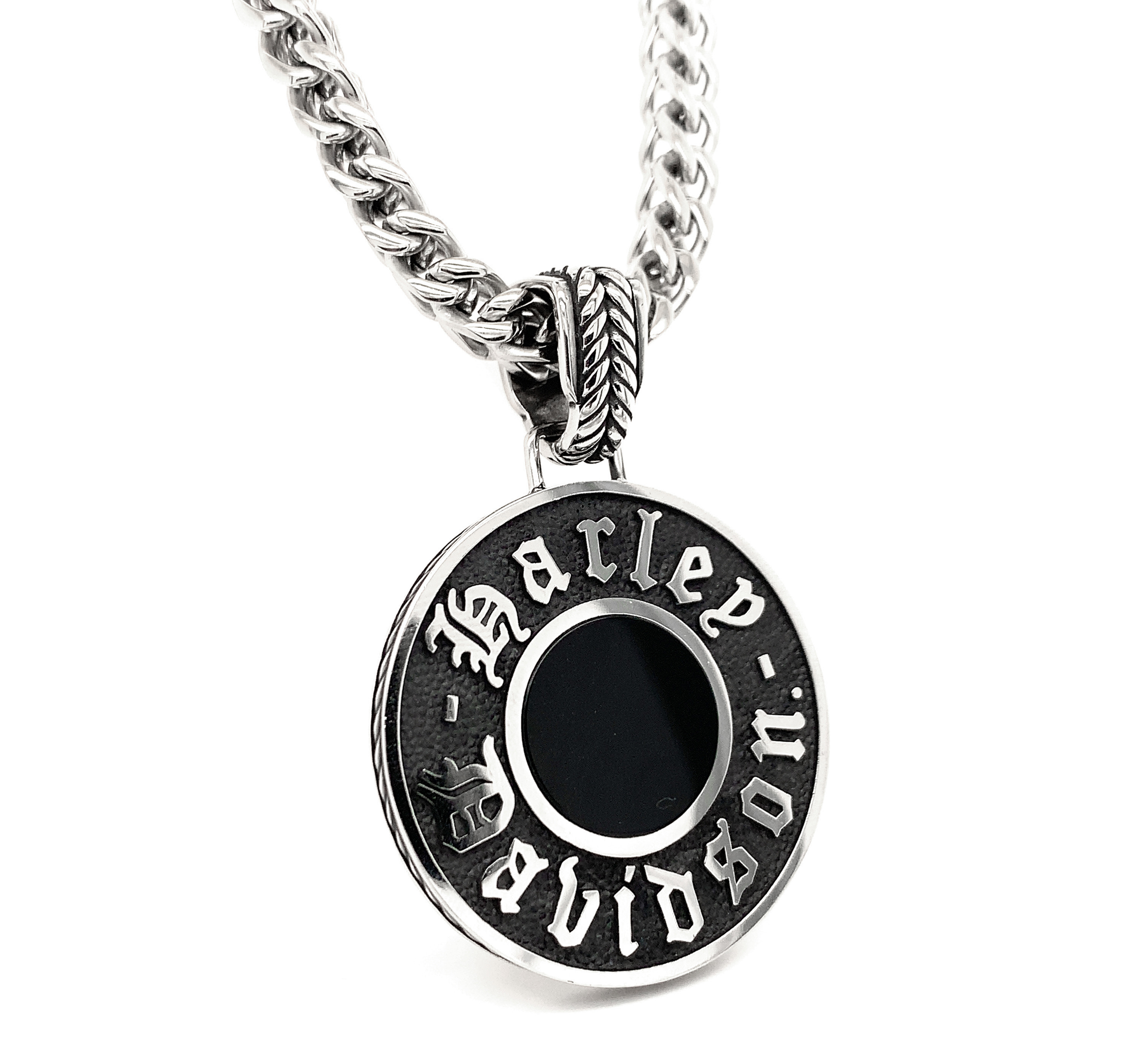 Men's Black Onyx Men's Circle Necklace | Harley-Davidson USA