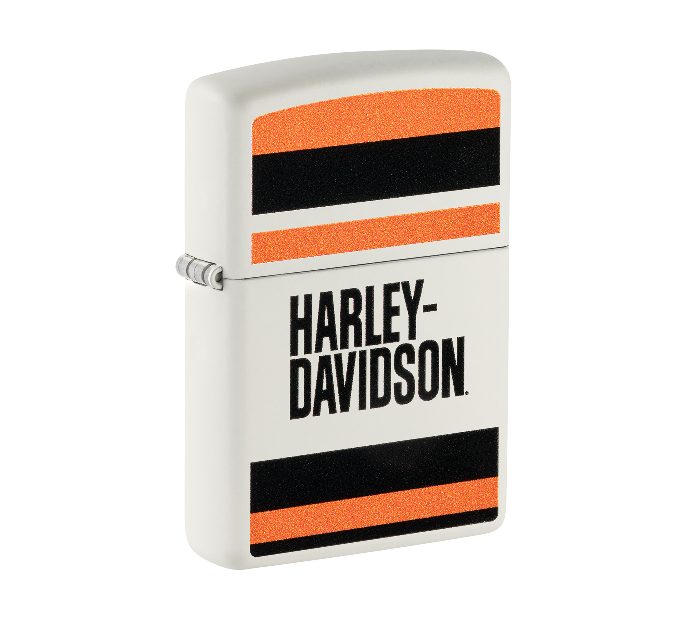 Harley-Davidson Stripes Color Image White Matte Windproof Lighter
