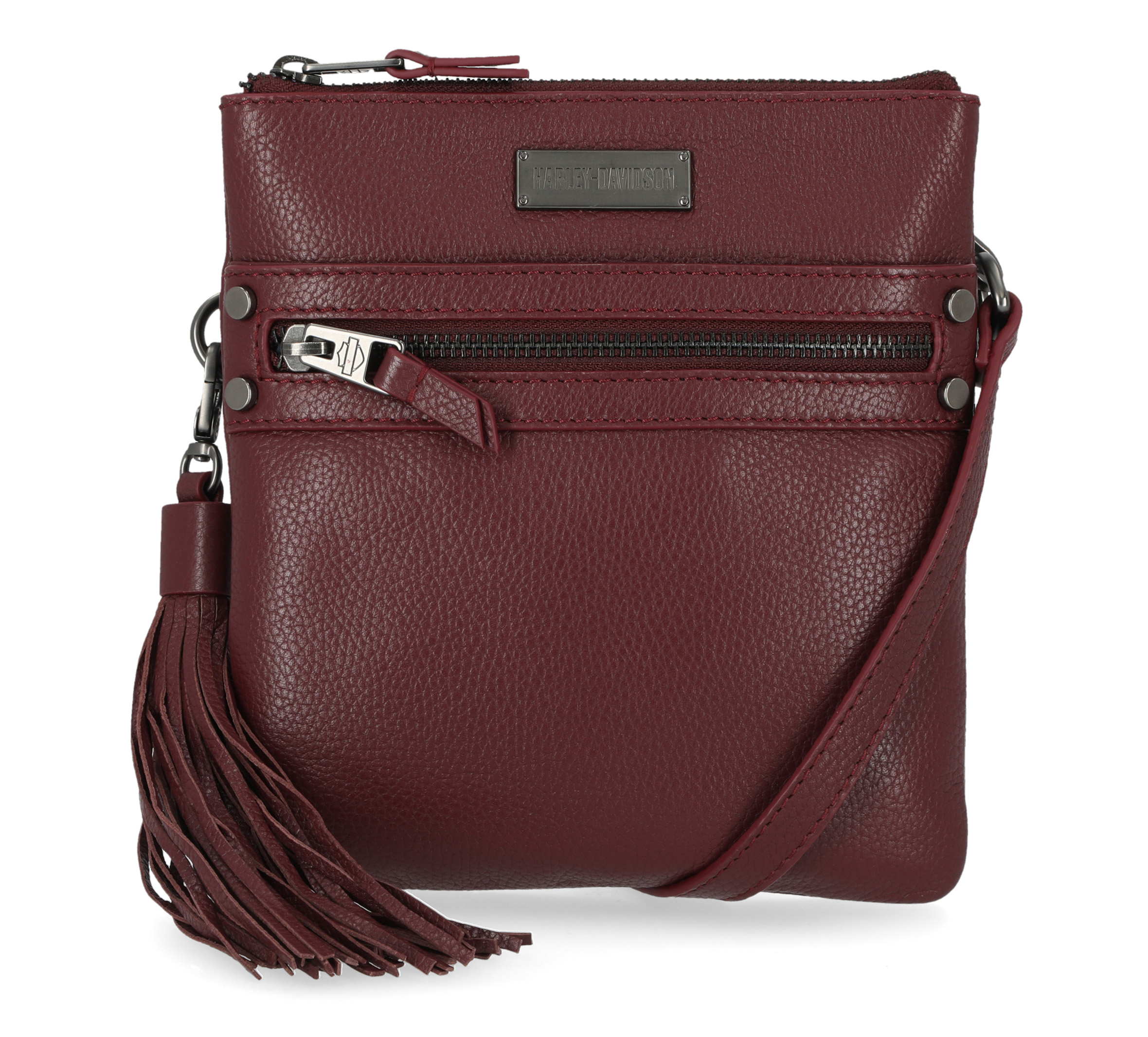 Vintage Crossbody Phone Bag for Women, Small Leather Shoulder Purse and  Handbag with Tassel&Rivet Decoration