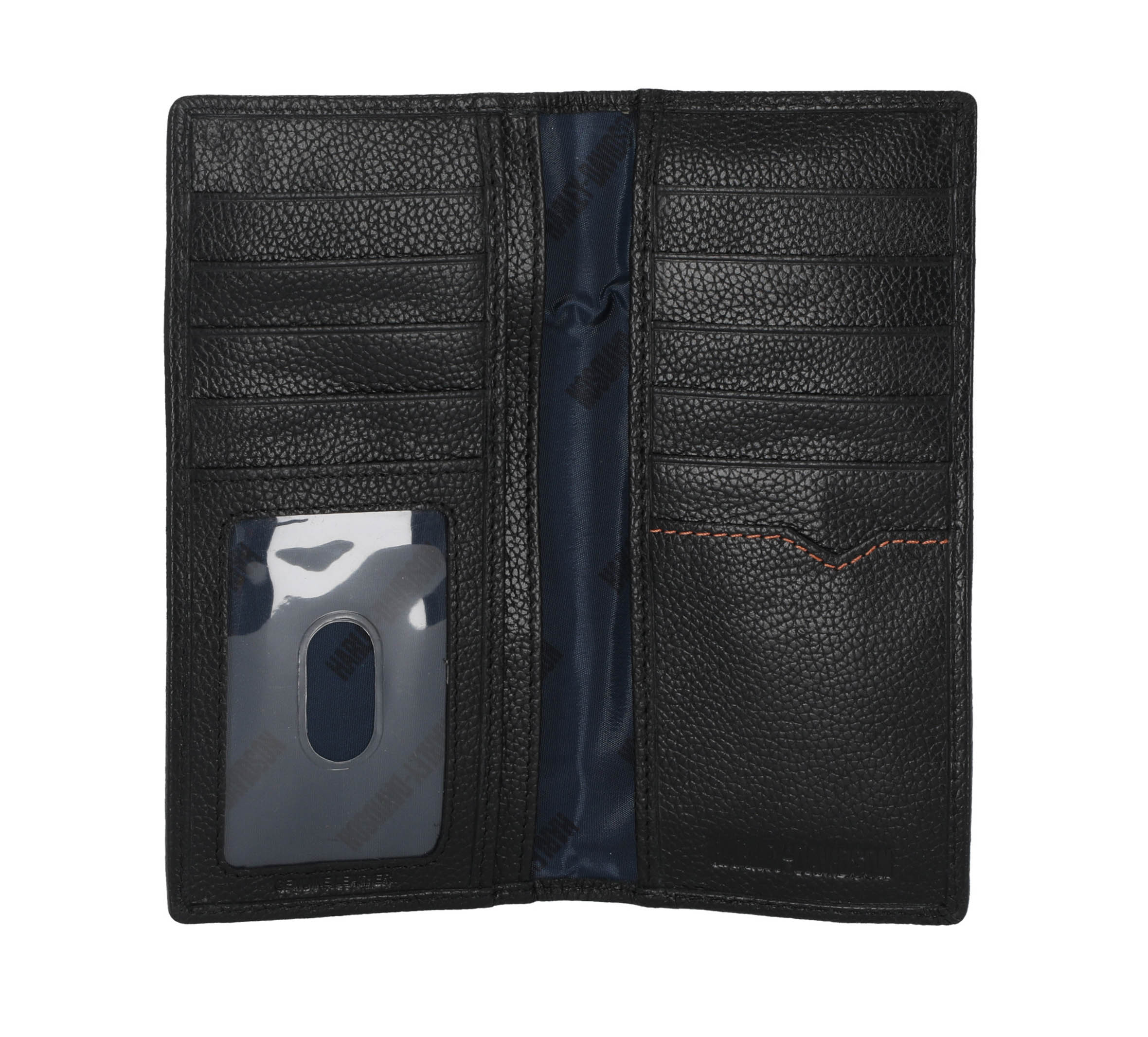 Men's Classic Leather Long Black Wallet