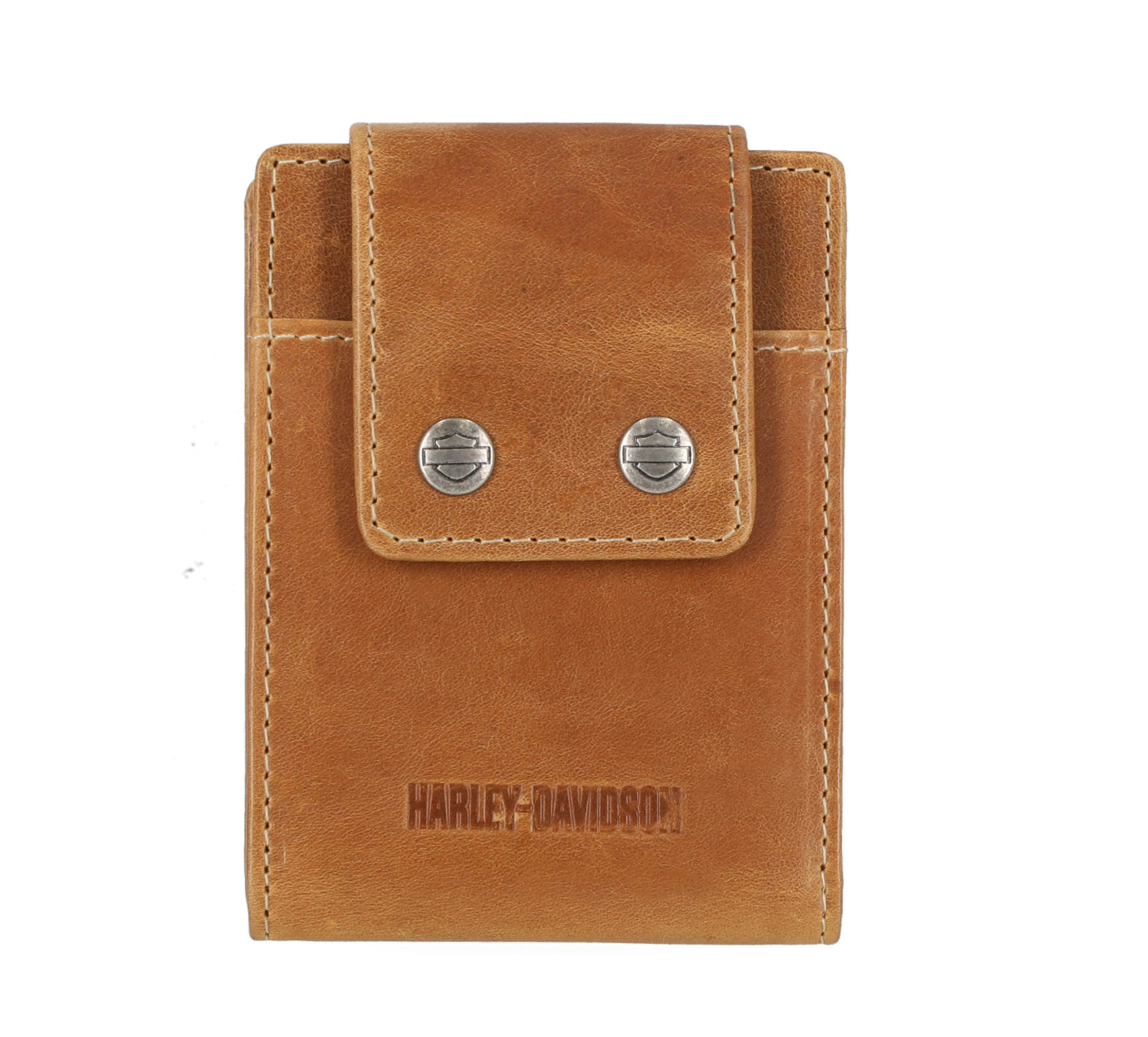 Minimalist Small Wallet Snap Button Bifold Vintage